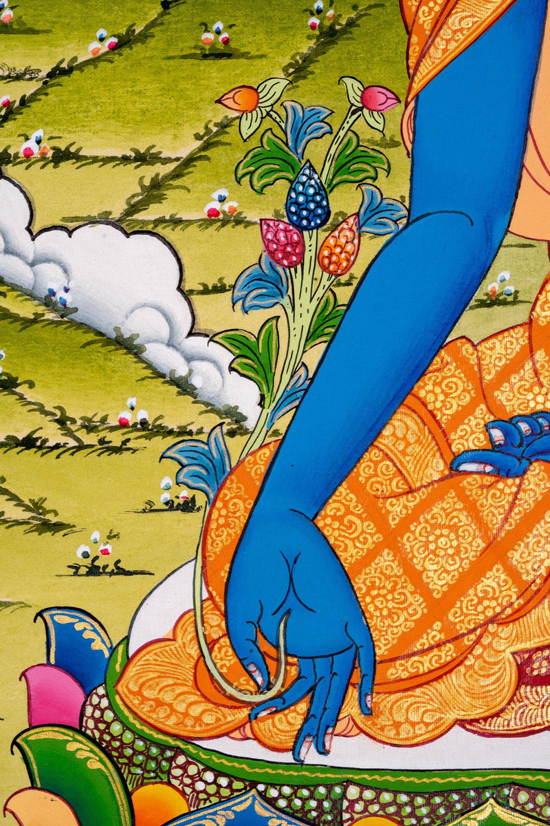 Medicine Buddha Thangka Painting - Himalayas Shop