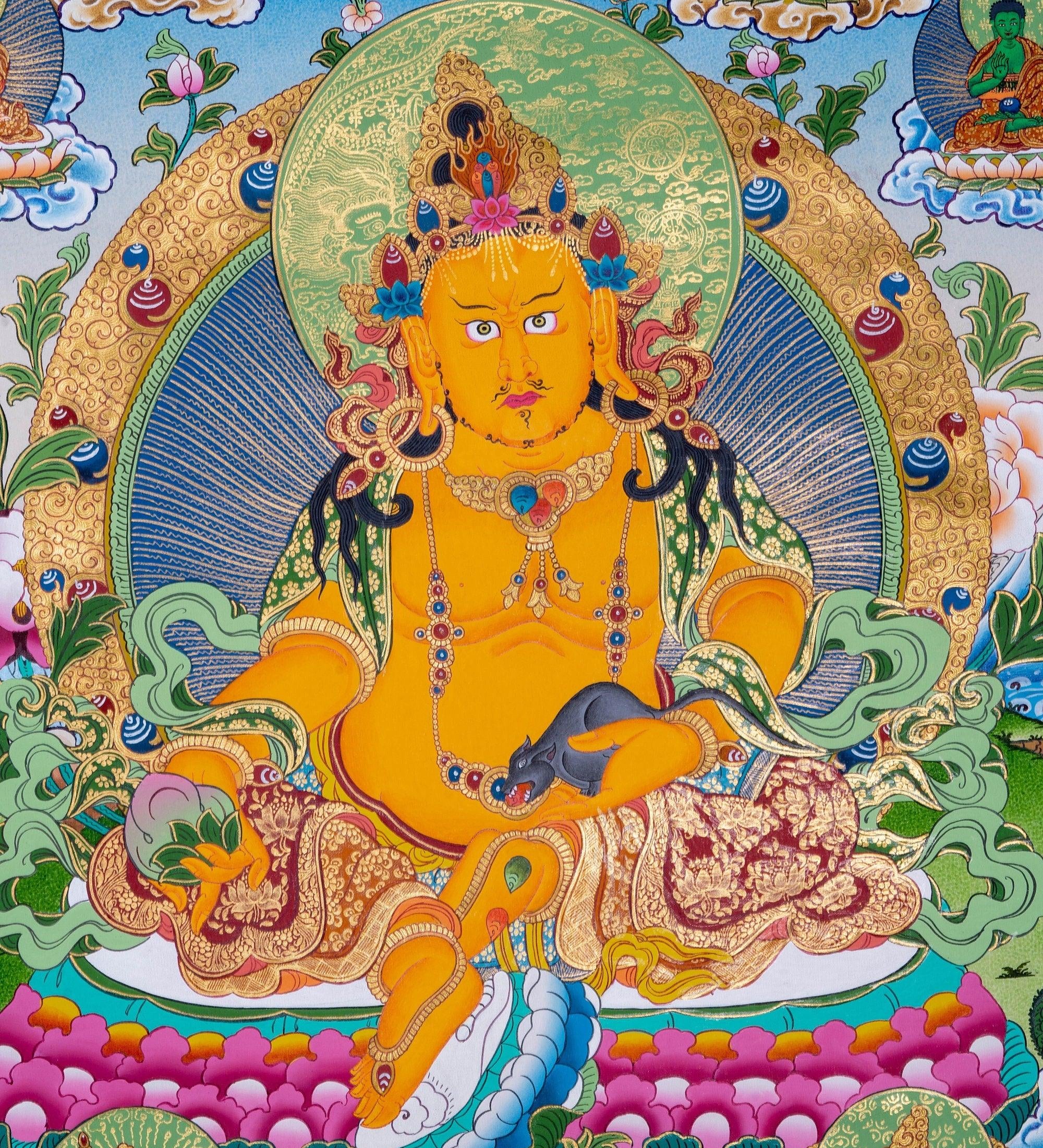 Kuber Thangka Painting - Himalayas Shop