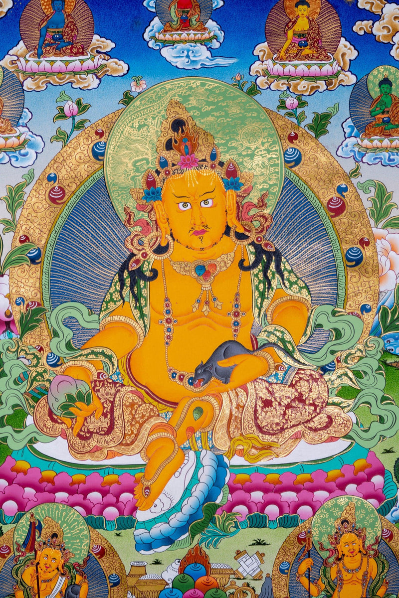 Kuber Thangka Painting - Himalayas Shop