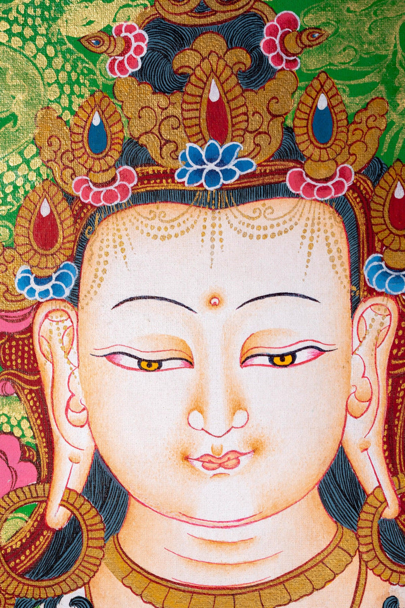 Chengresi Bodhisattva Thangka Painting - Himalayas Shop