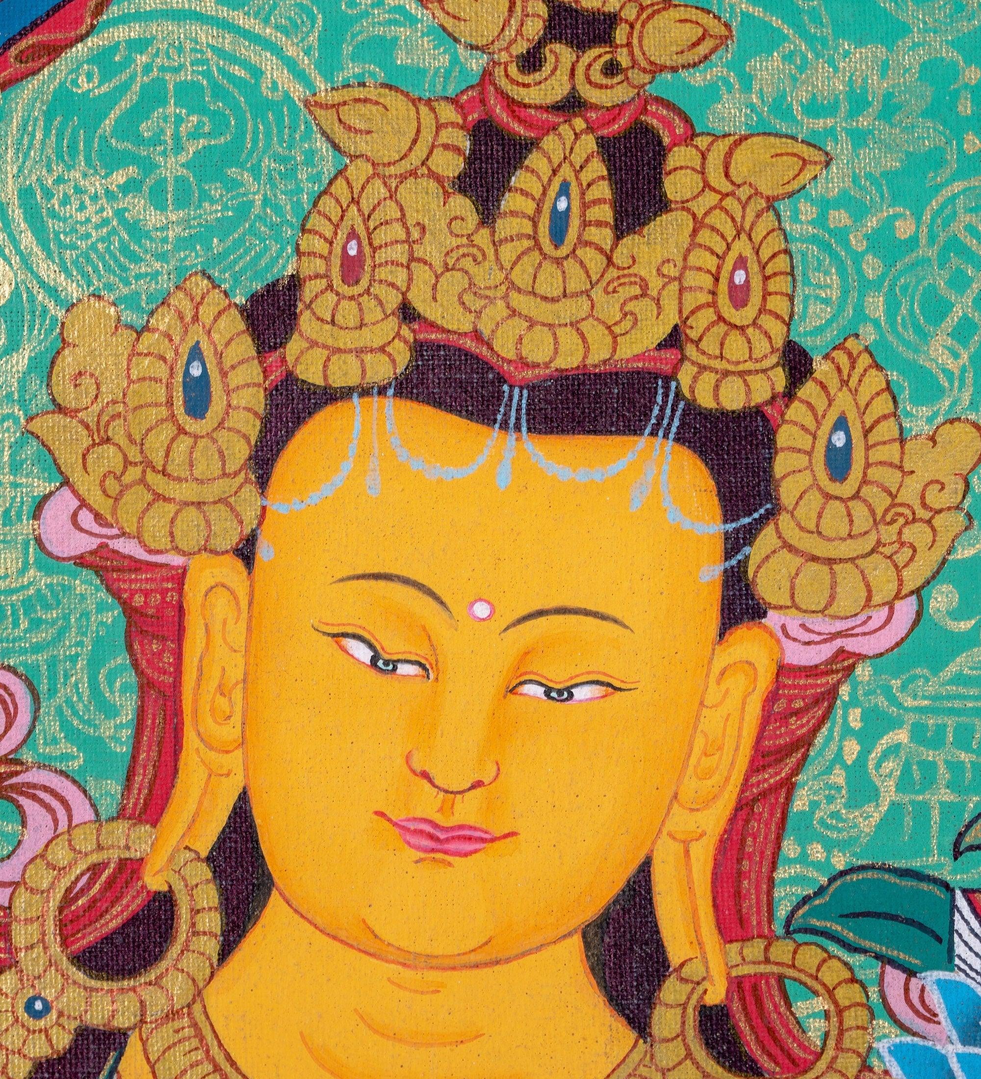 Manjushri Thangka Painting - Himalayas Shop