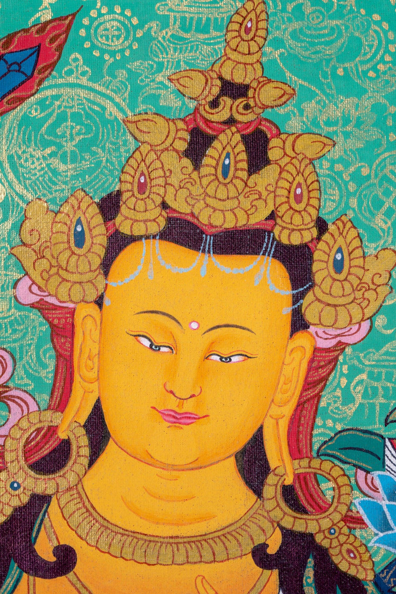 Manjushri Thangka Painting - Himalayas Shop