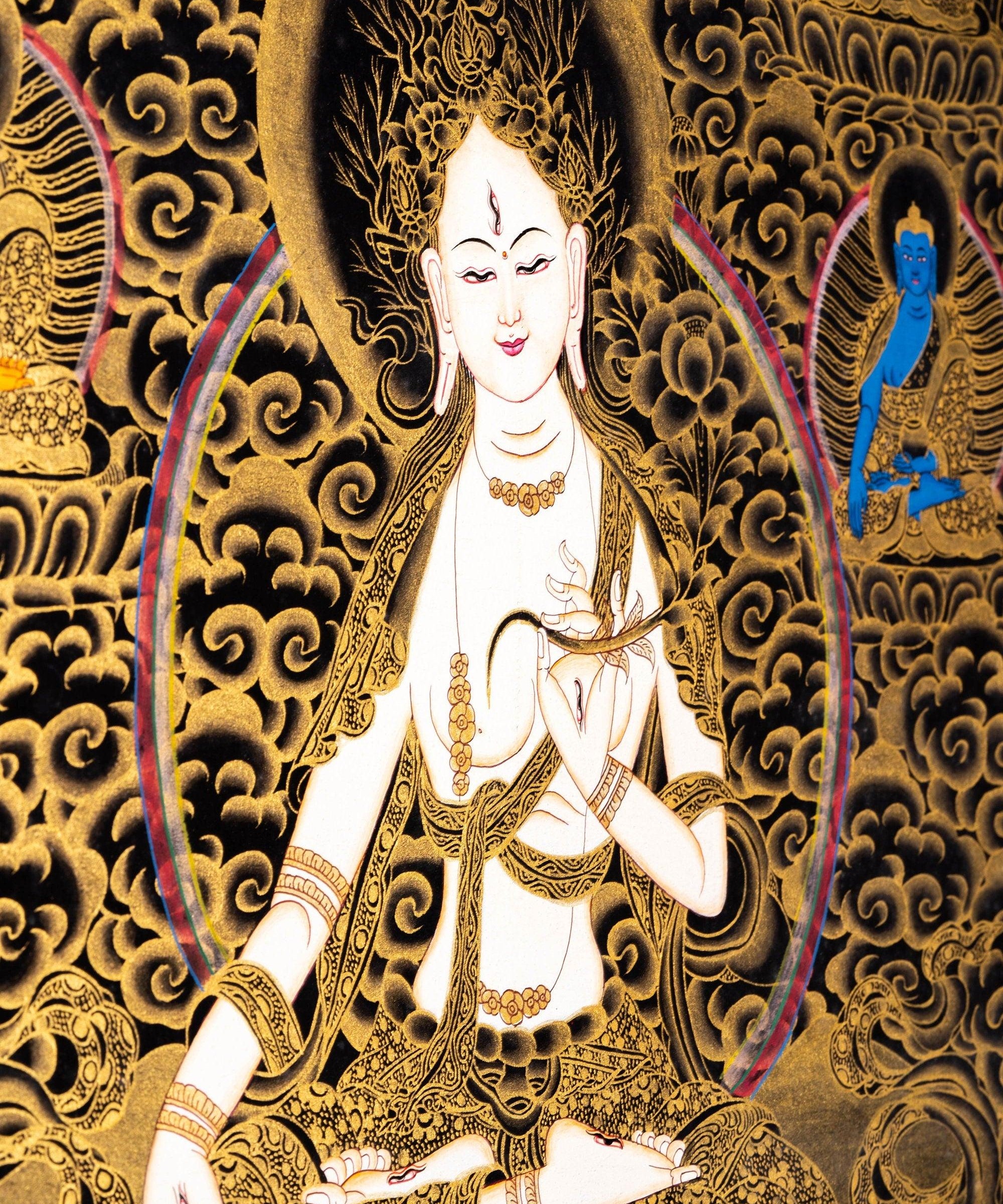 White Tara Thangka Painting - Himalayas Shop