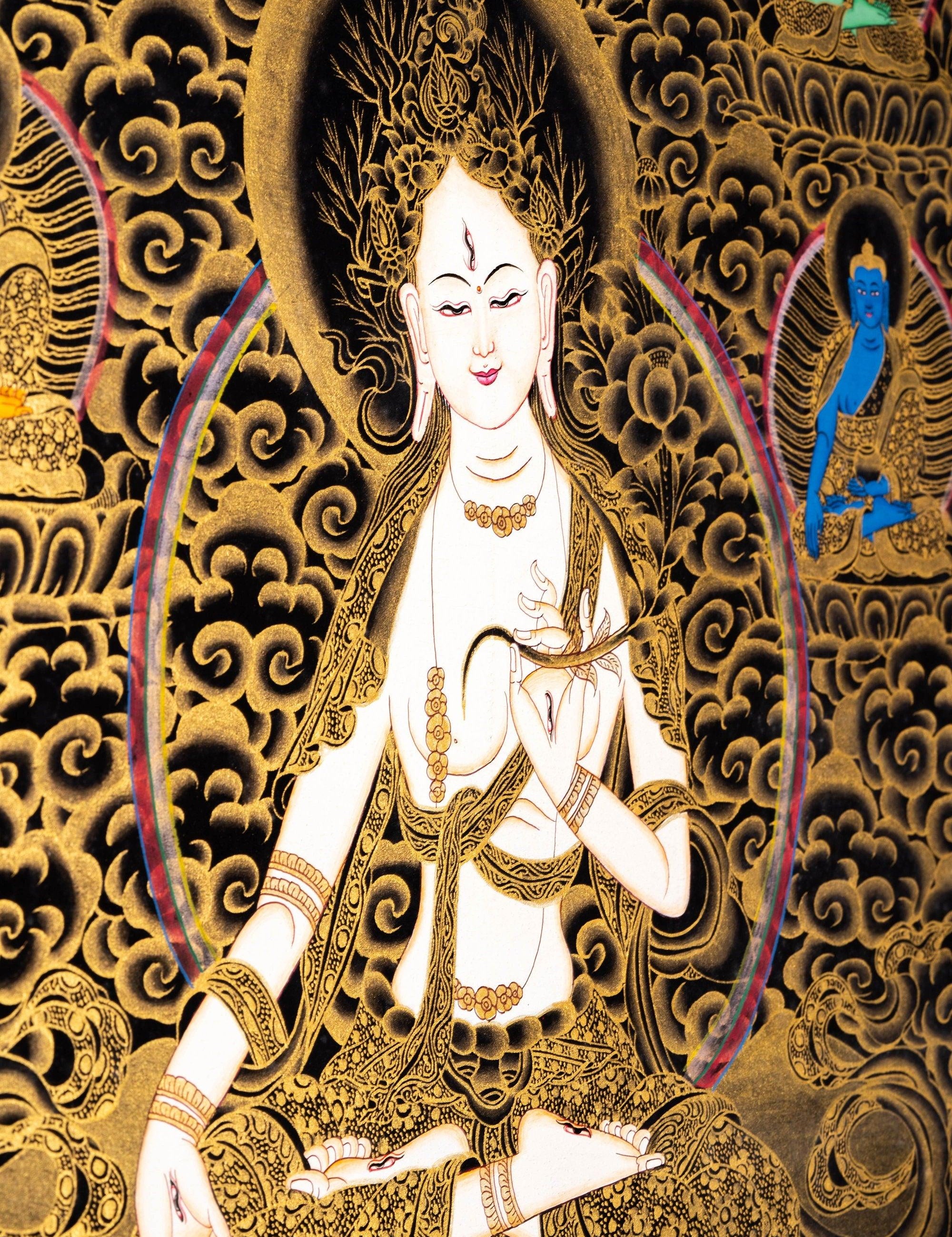 White Tara Thangka Painting - Himalayas Shop