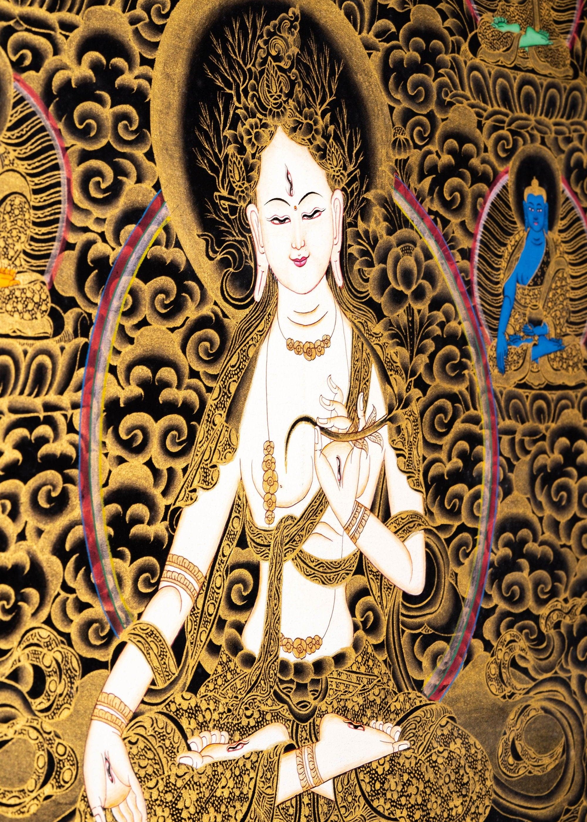 White Tara Thangka Painting - Himalayas Shop