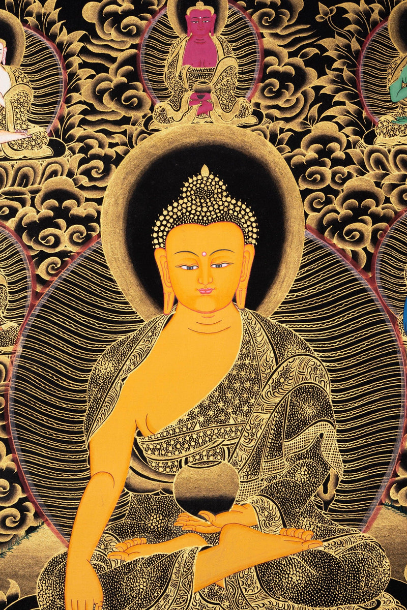 Shakyamuni Buddha thangka painting - Himalayas Shop