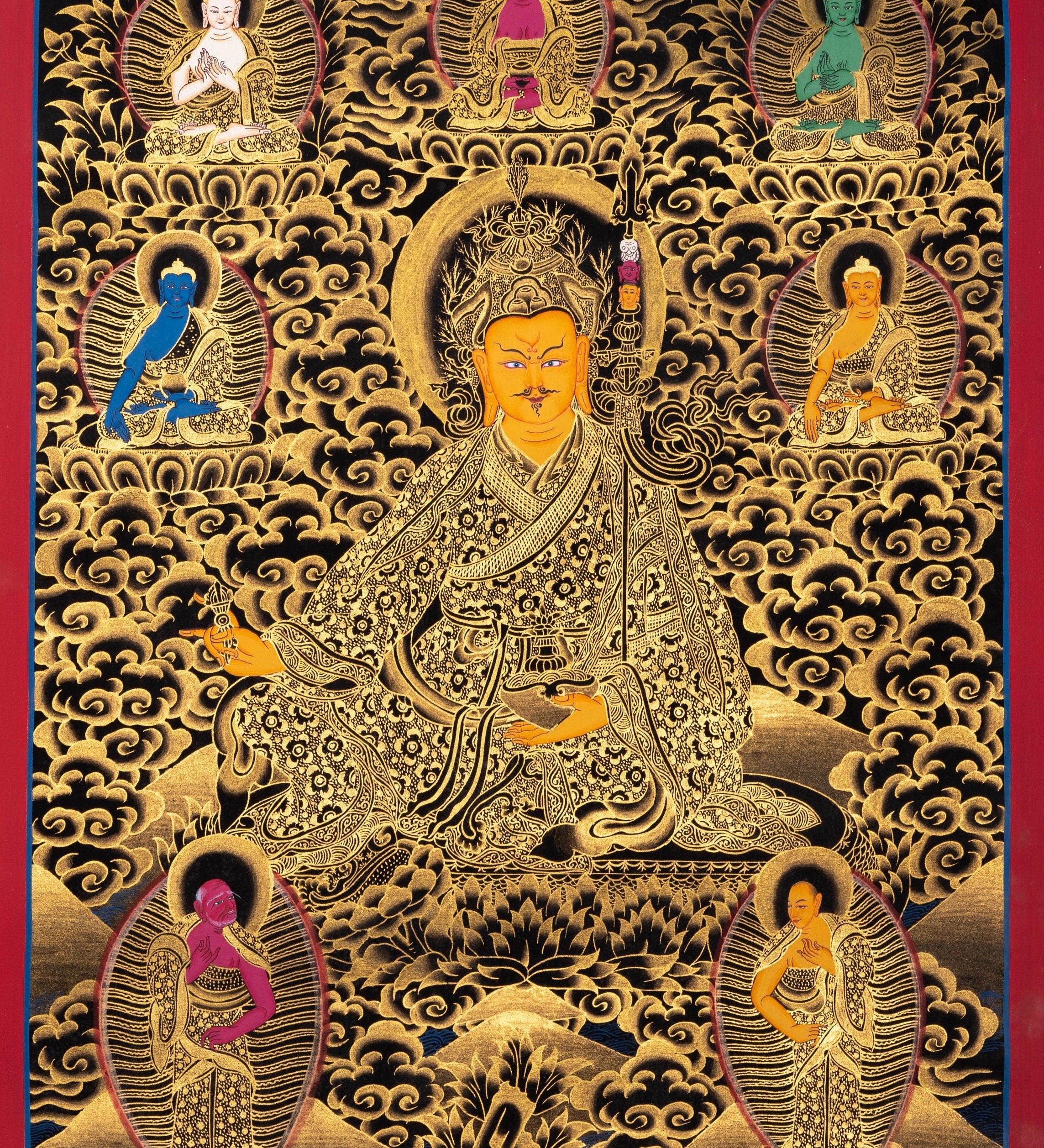 Guru Rinpoche Thangka Painting - Himalayas Shop