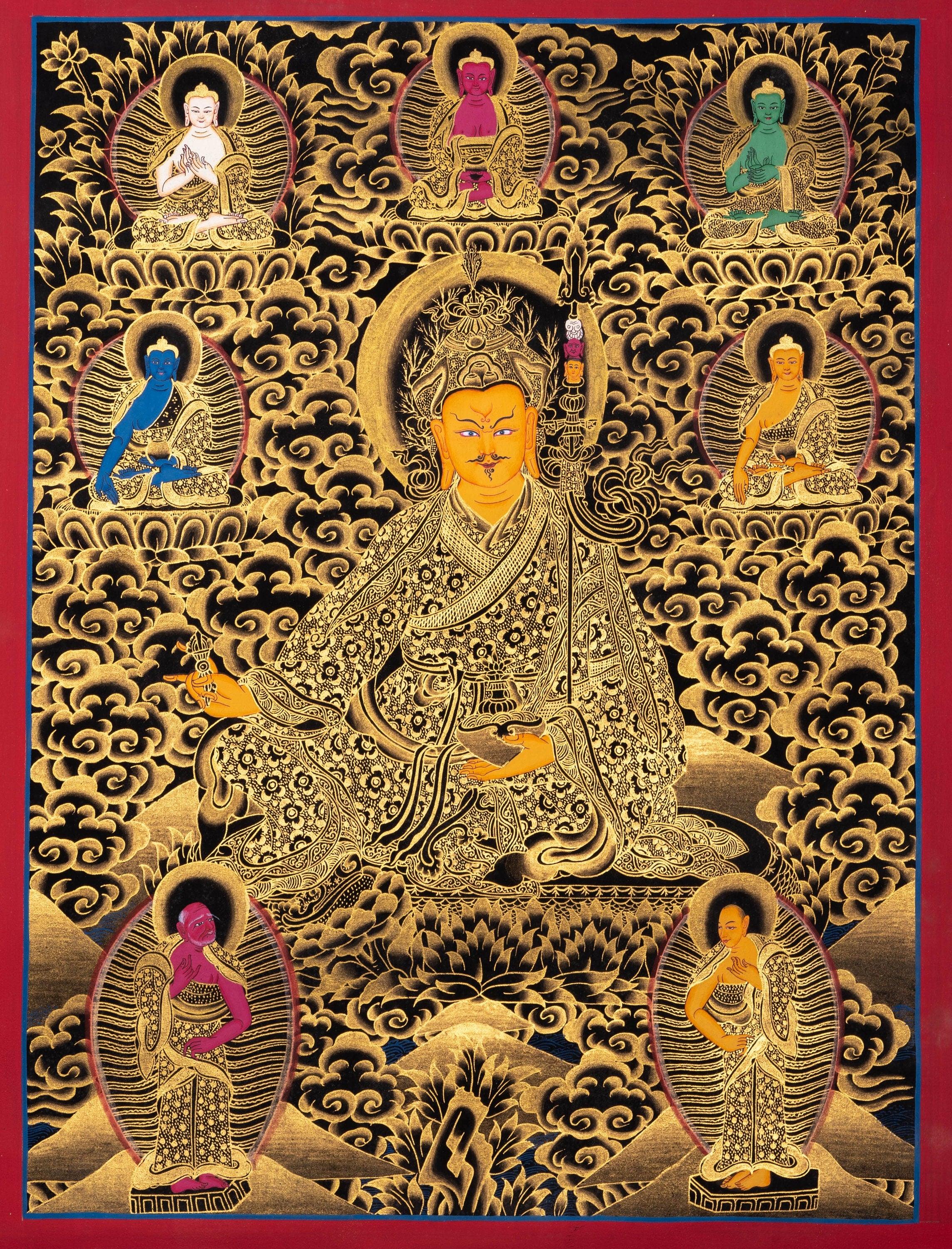 Guru Rinpoche Thangka Painting - Himalayas Shop