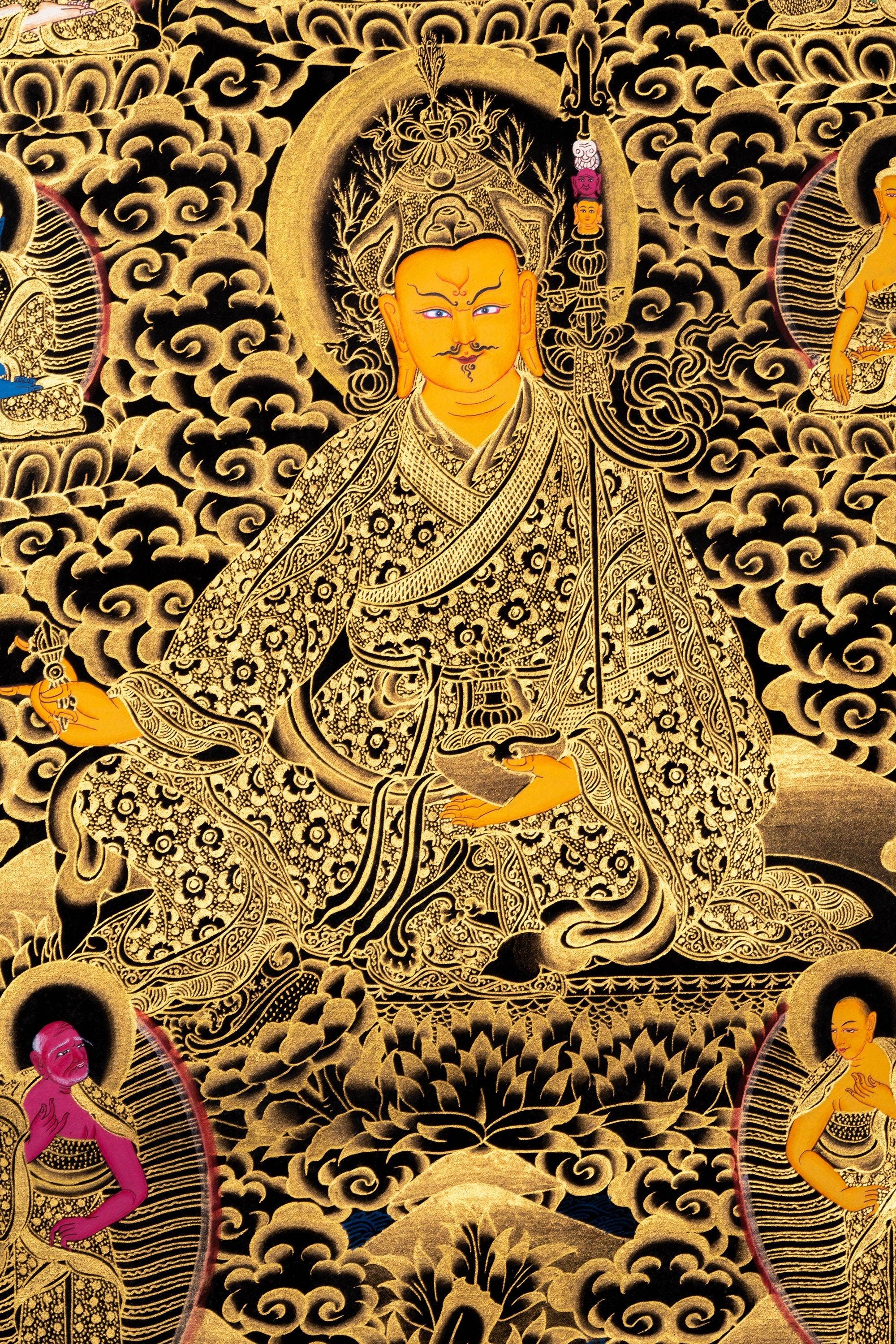 Guru Rinpoche Thangka Painting - Himalayas Shop