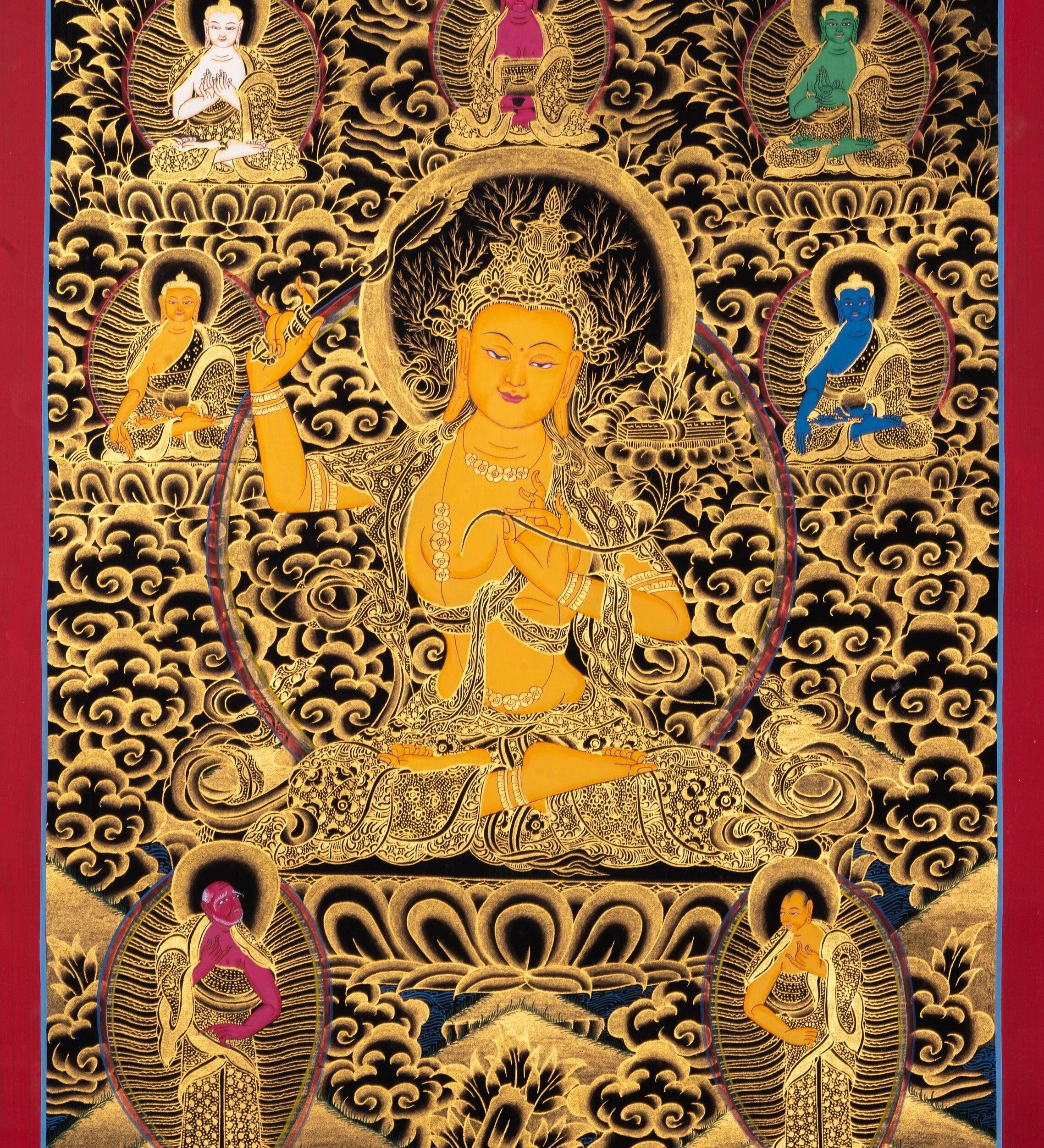 Manjushri Thangka Painting - Himalayas Shop