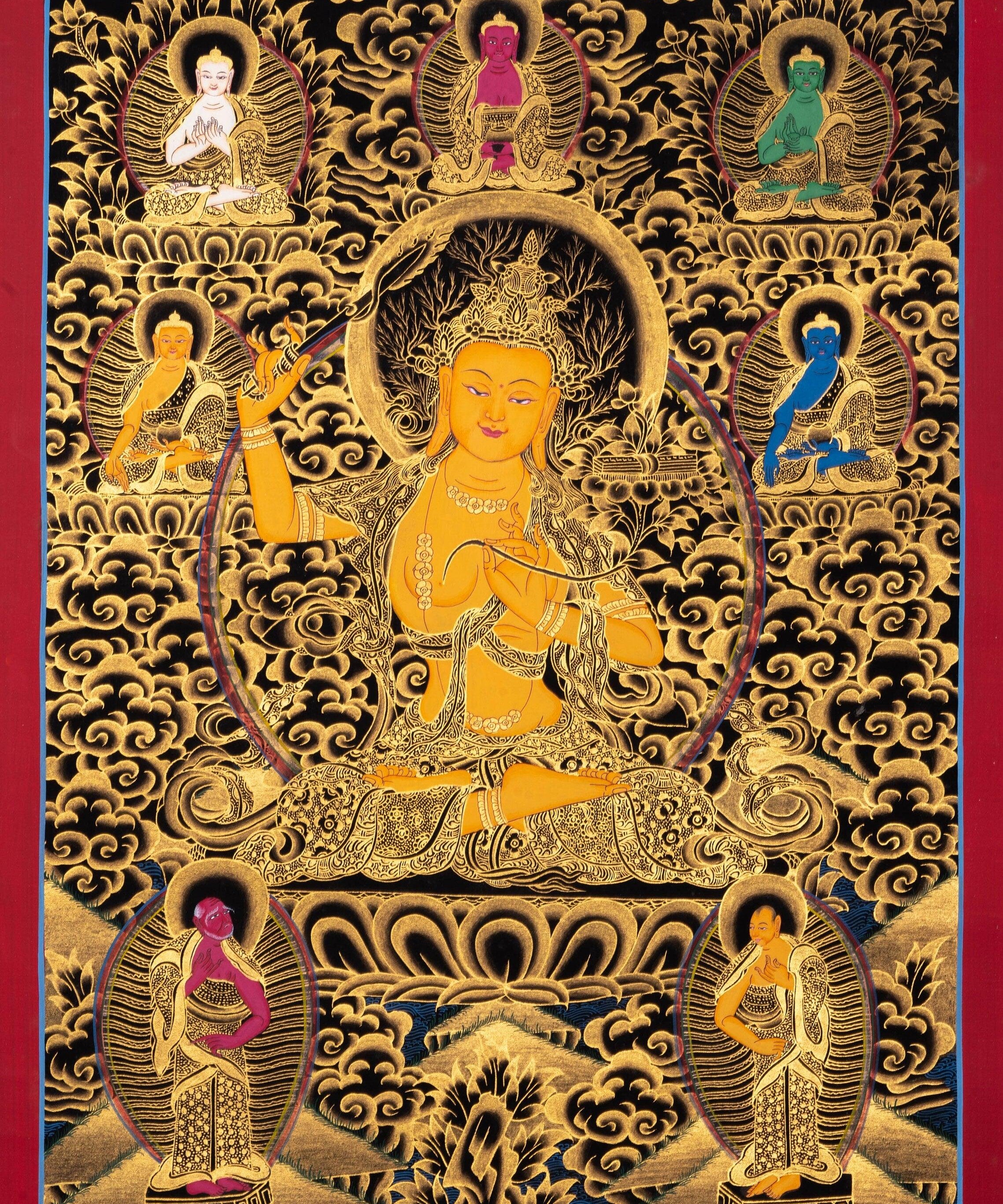 Manjushri Thangka Painting - Himalayas Shop