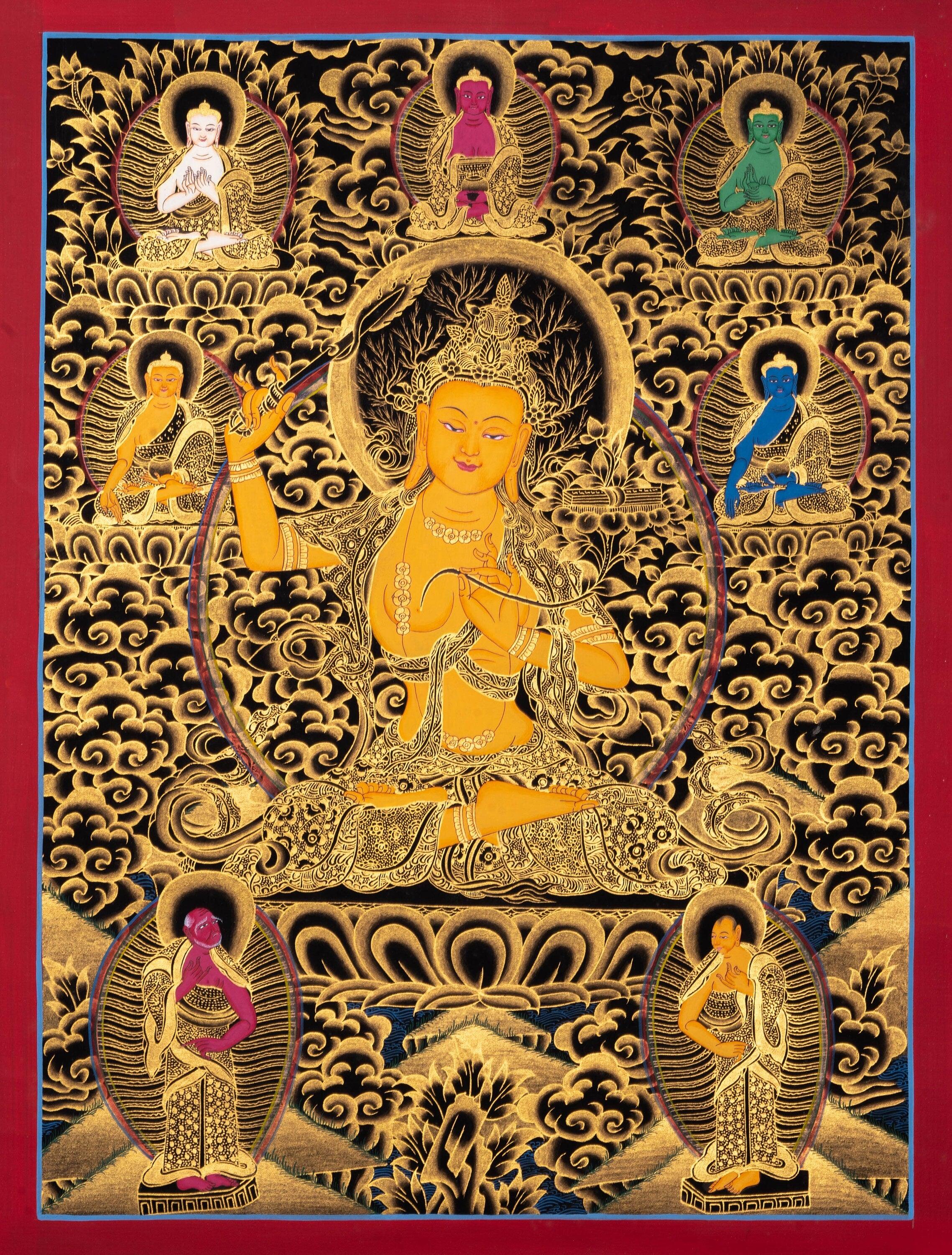 Manjushri Thangka Painting - Himalayas Shop