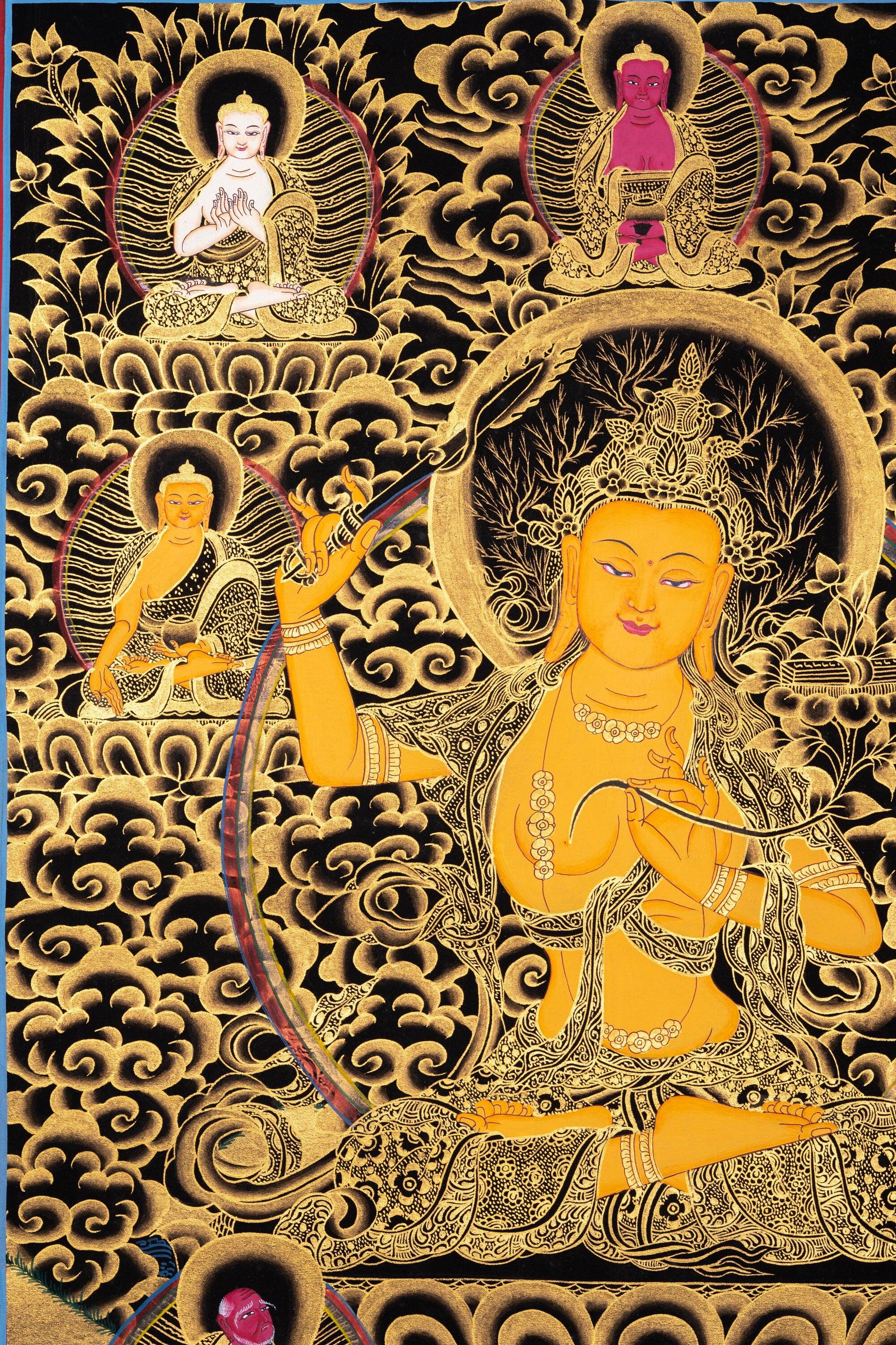 Manjushri Thangka Painting - Himalayas Shop