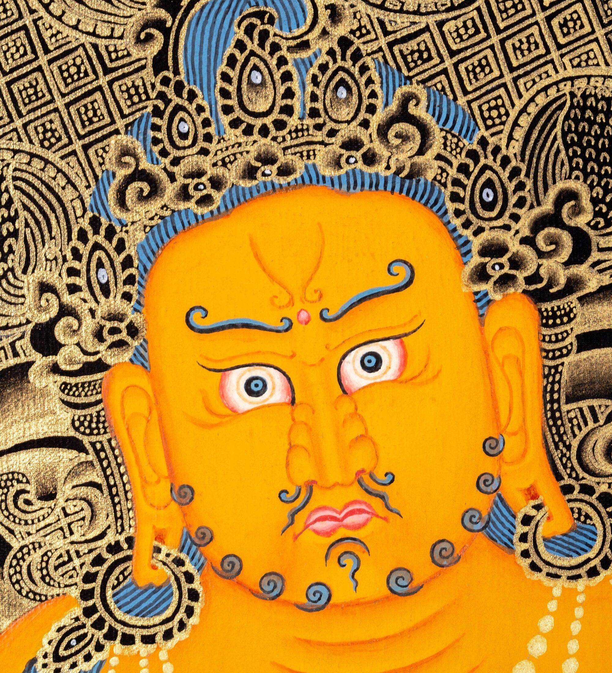 Finest Thangka Art of Kubera - Himalayas Shop