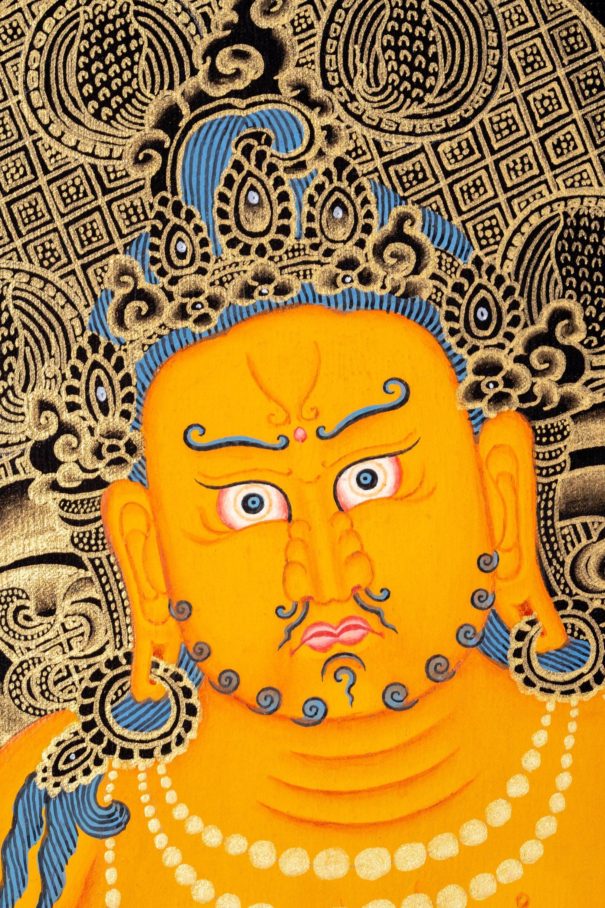 Finest Thangka Art of Kubera - Himalayas Shop