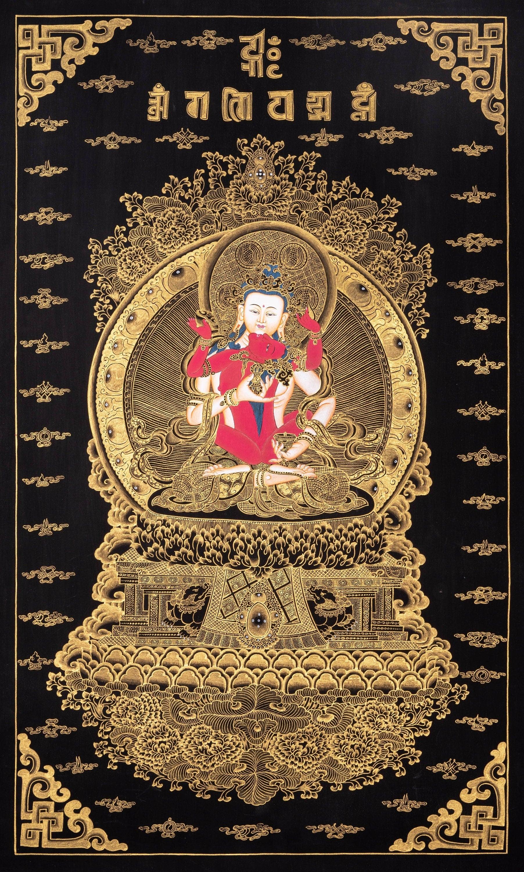 Vajrasattva Shakti Thangka Art - Himalayas Shop