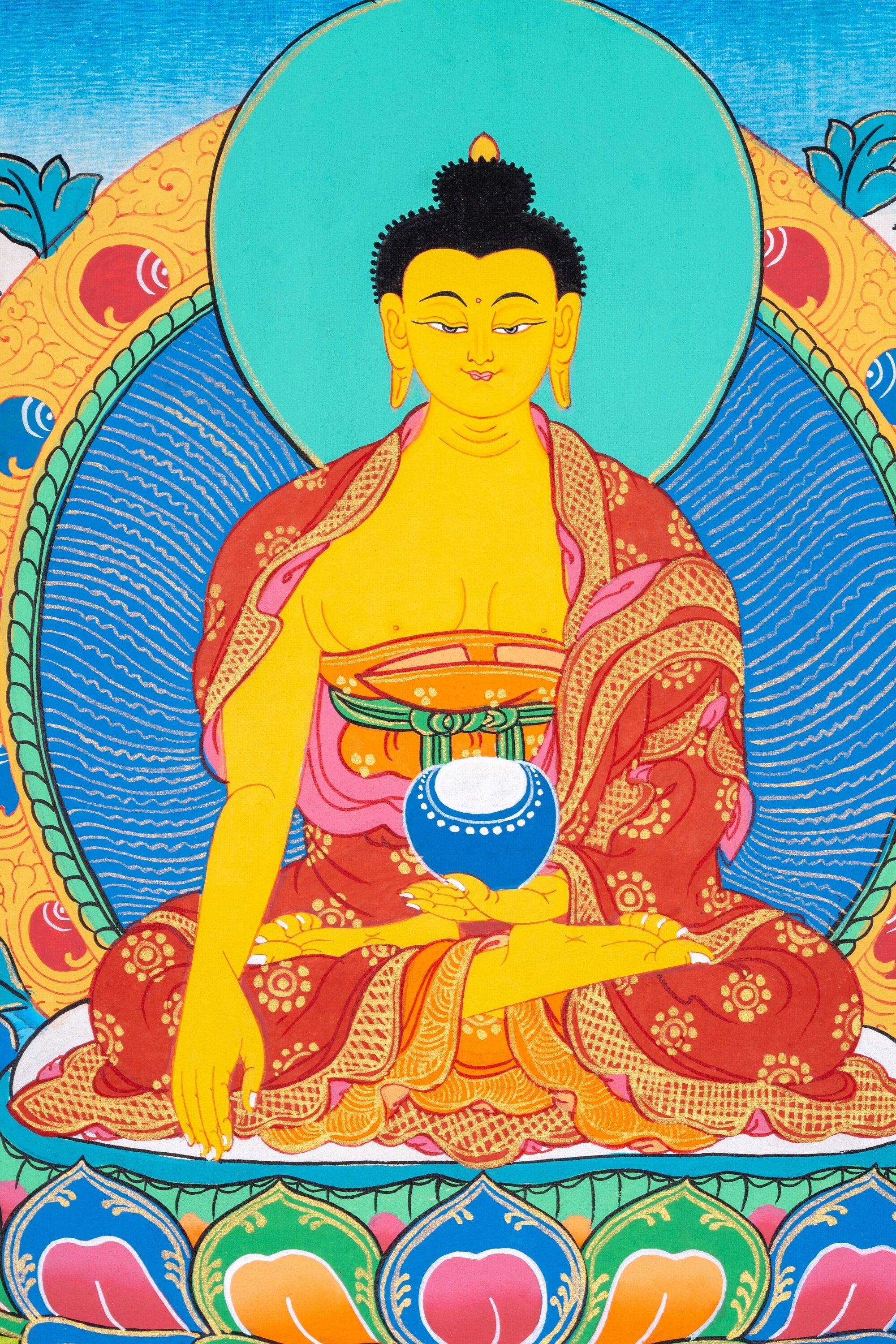Shakyamuni Buddha Thangka Painting - Himalayas Shop