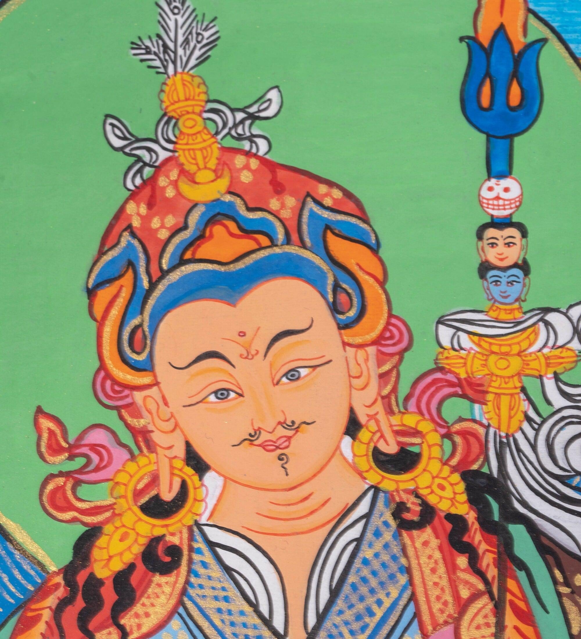 Guru Rinpoche Thangka Painting - Himalayas Shop