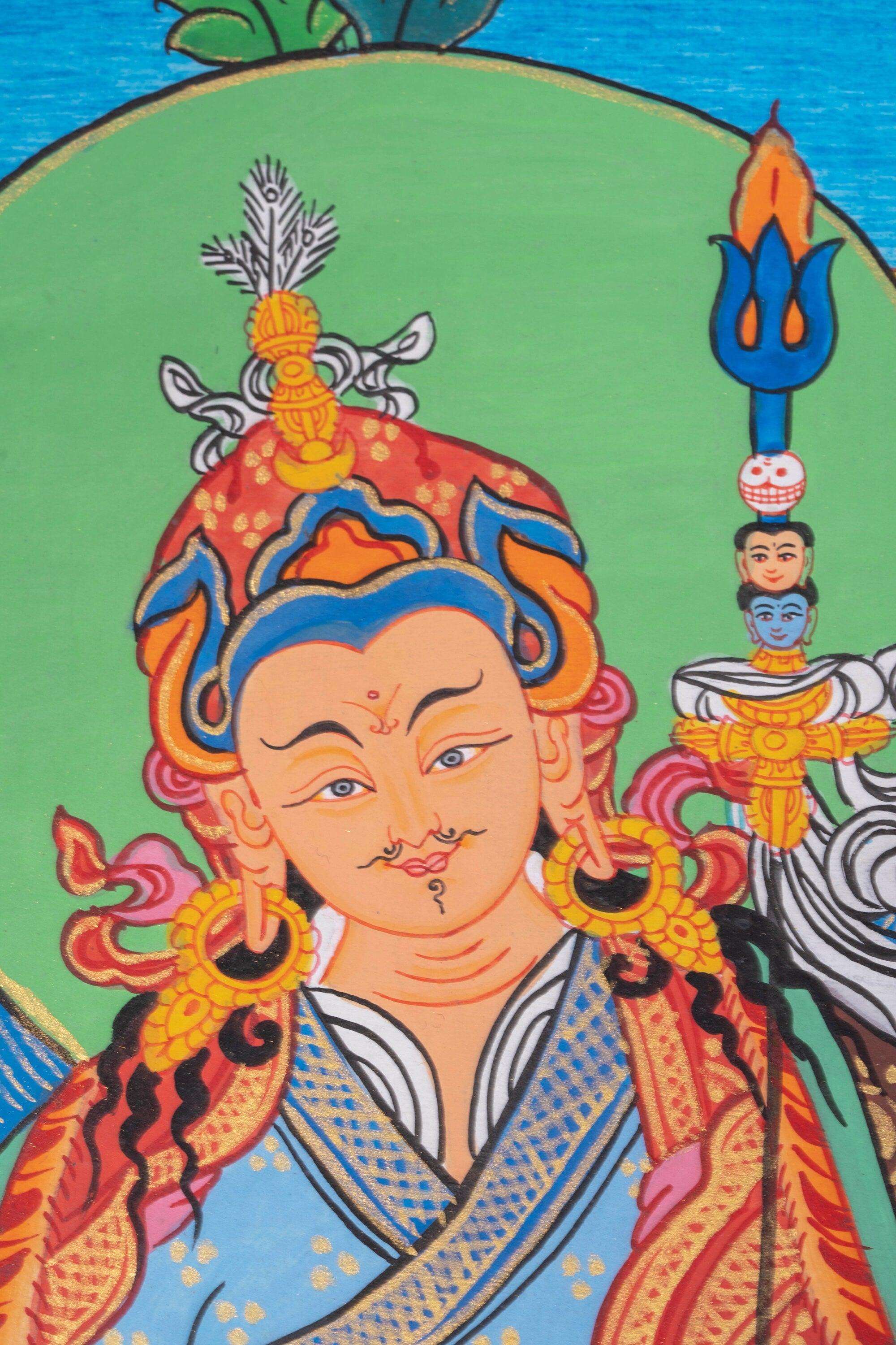 Guru Rinpoche Thangka Painting - Himalayas Shop