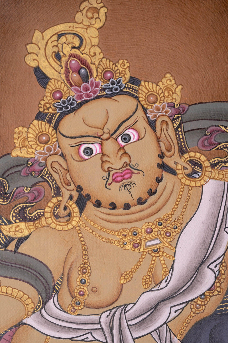 Zambala Thangka Canvas Art - Himalayas Shop