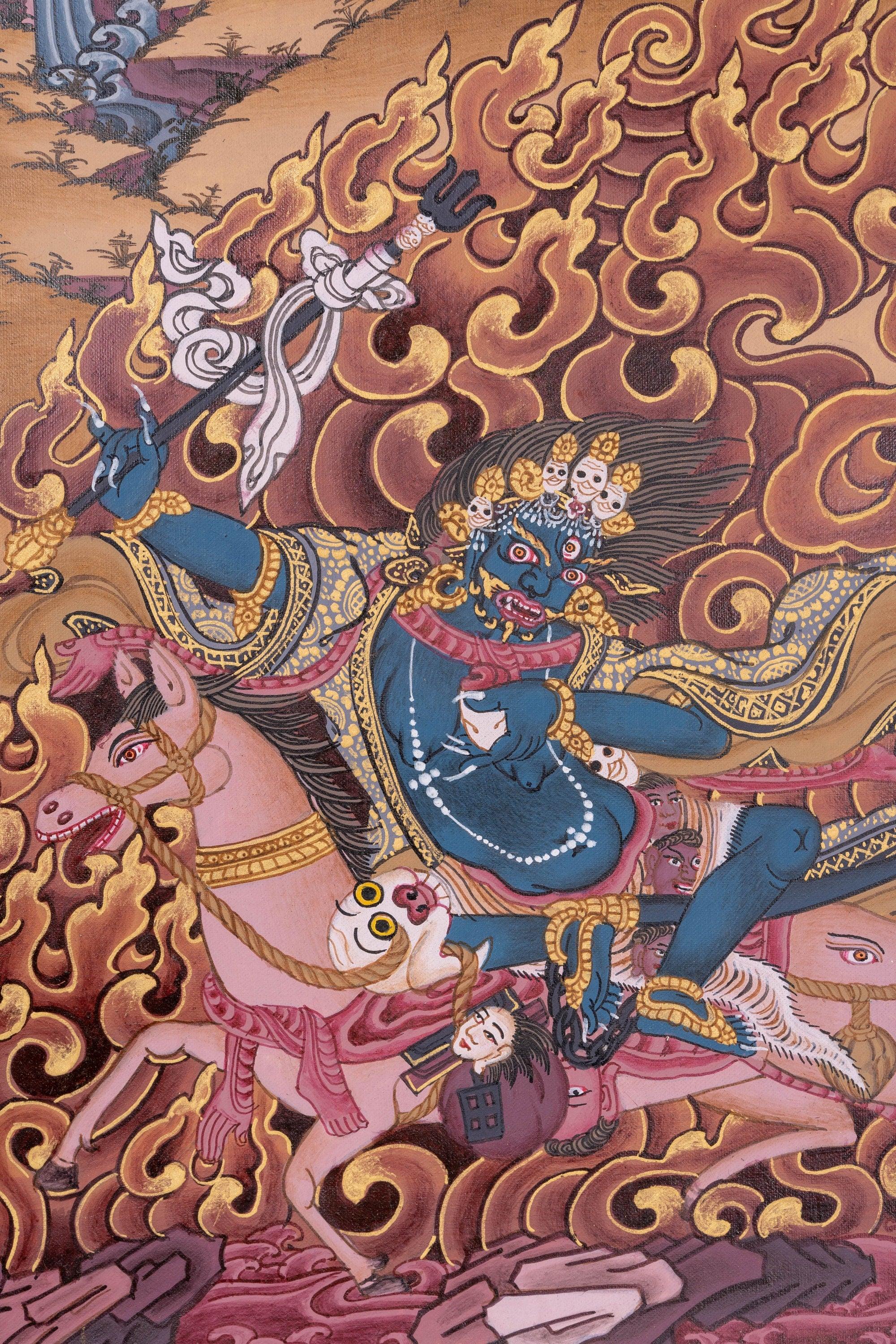 Zambala Thangka Canvas Art - Himalayas Shop