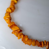 Amber Chips Mala - Women Necklace of Natural stone for sacral chakra