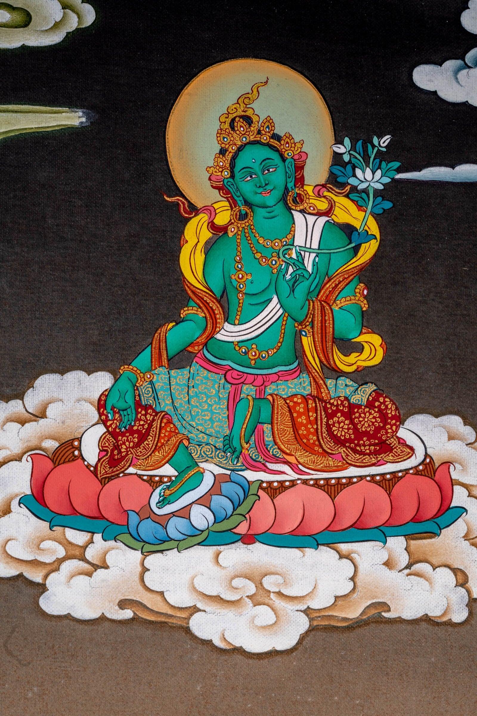 Chengresi Bodhisattva Thangka Painting - Himalayas Shop