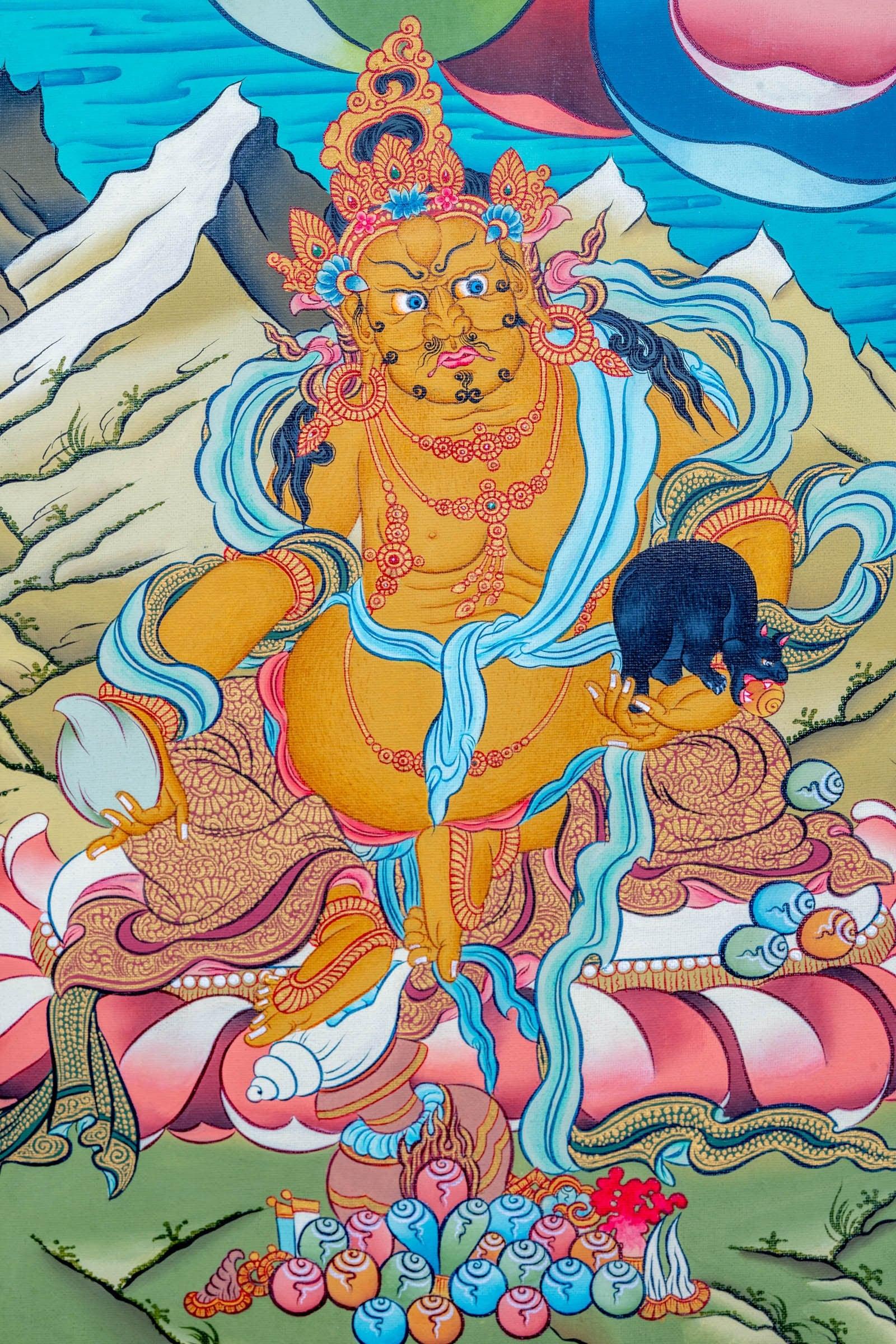 Kuber Thangka or Jambala thangka - Himalayas Shop