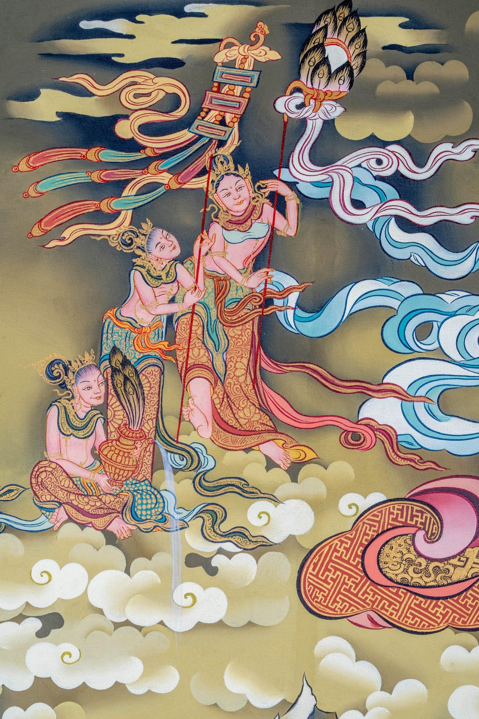Kuber Thangka or Jambala thangka - Himalayas Shop