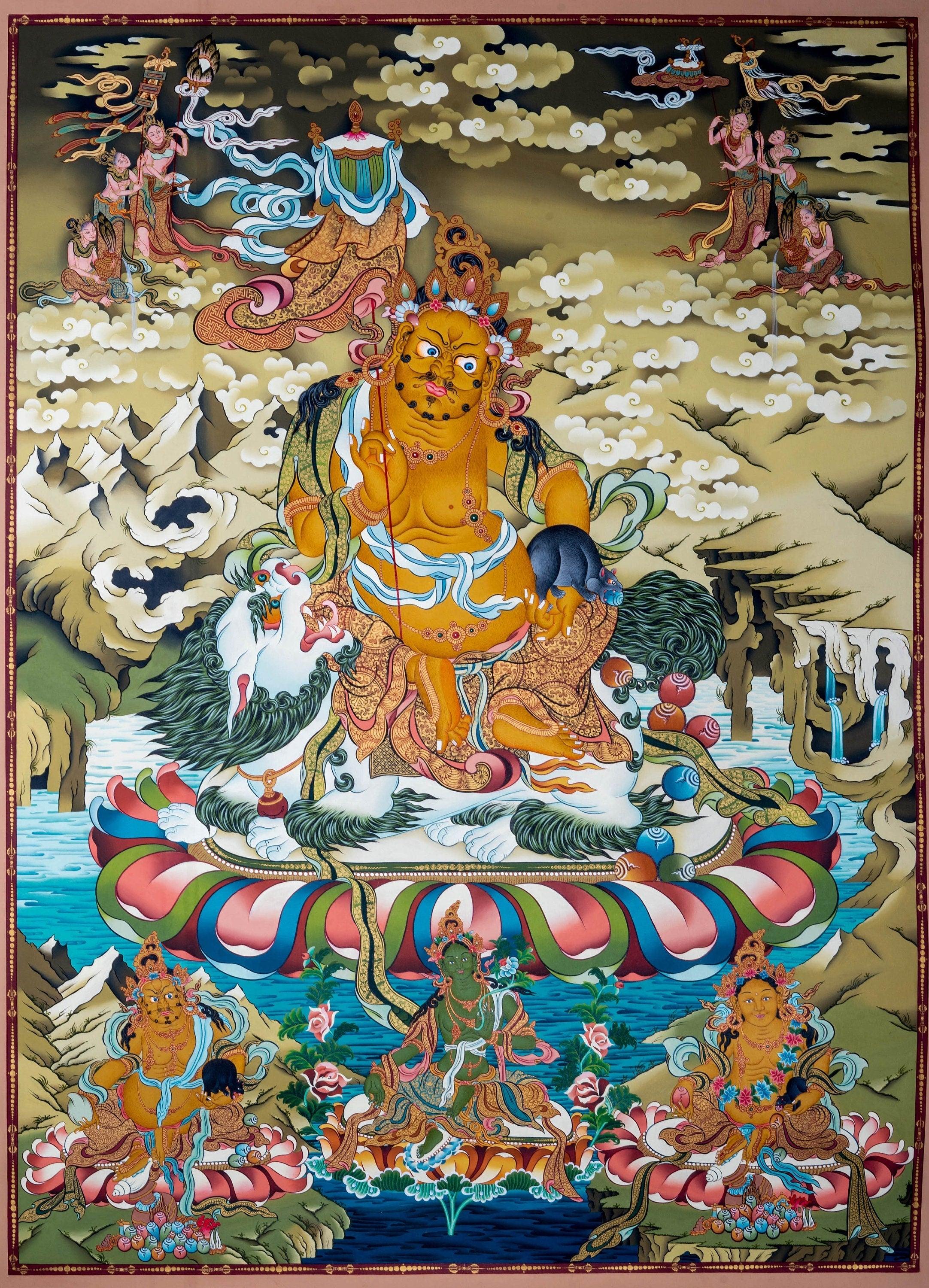 Kuber Thangka or Jambala thangka - Himalayas Shop