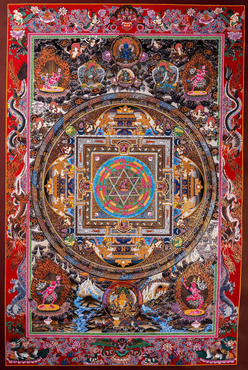 Yogini Mandala Thangka Painting - Himalayas Shop