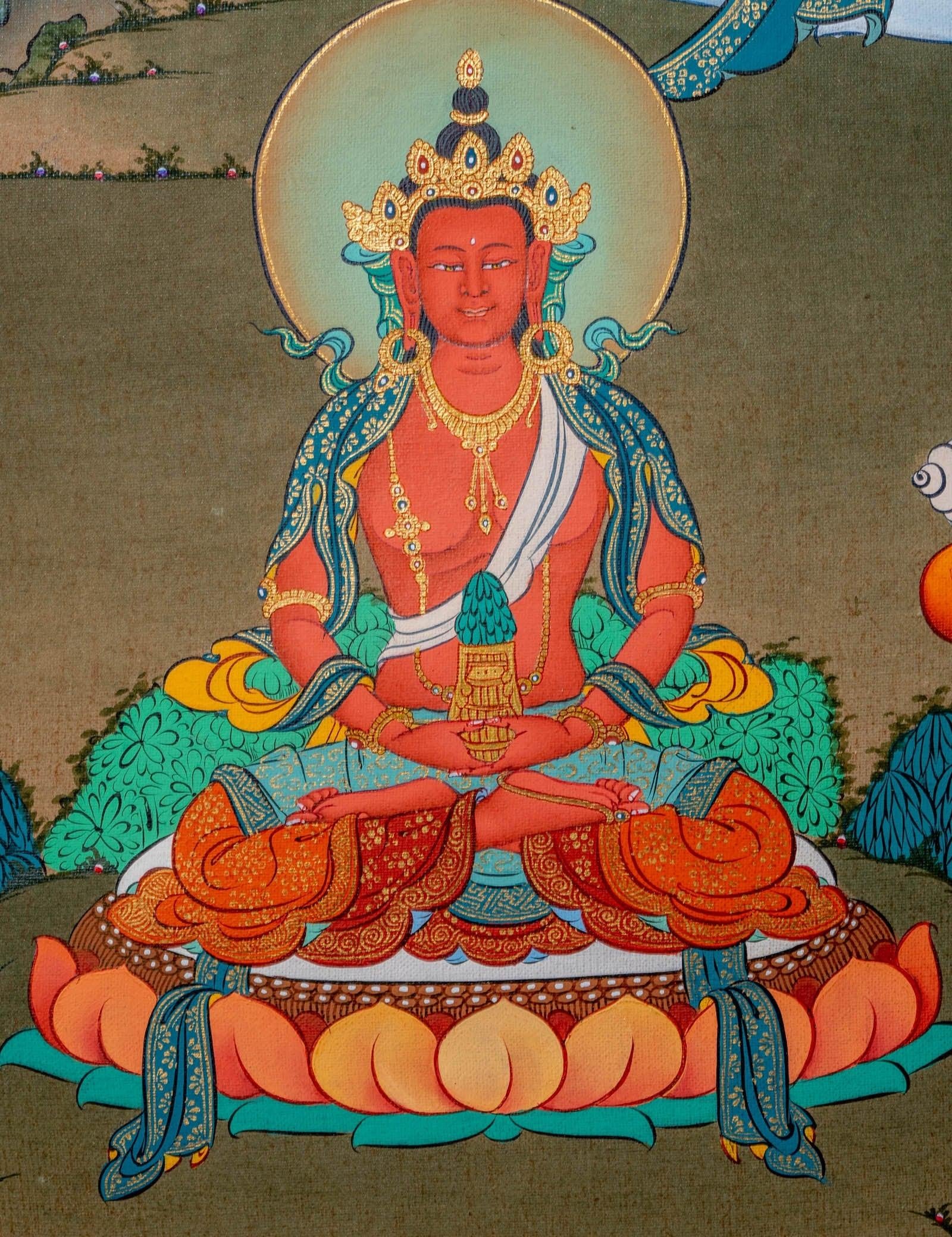White Tara Thangka Painting - Himalayas Shop