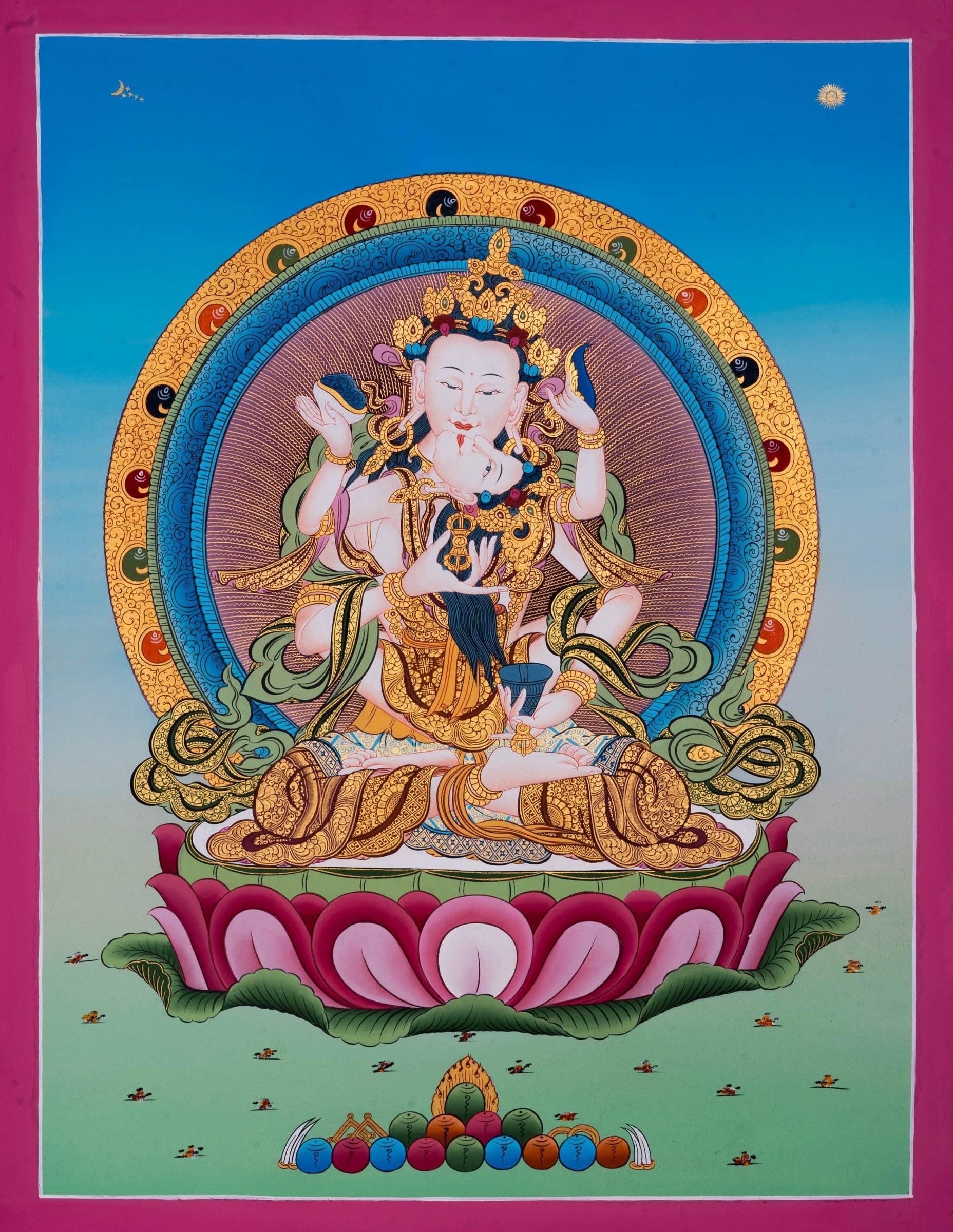 Vajrasattva Shakti Thangka Painting