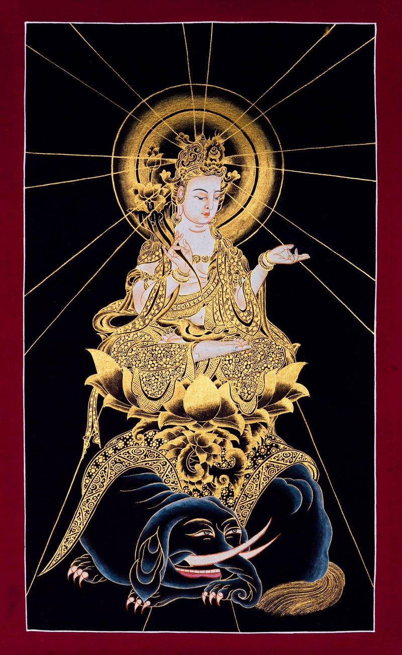 Thangka Painting of Japanese Bodhisattva Fugen