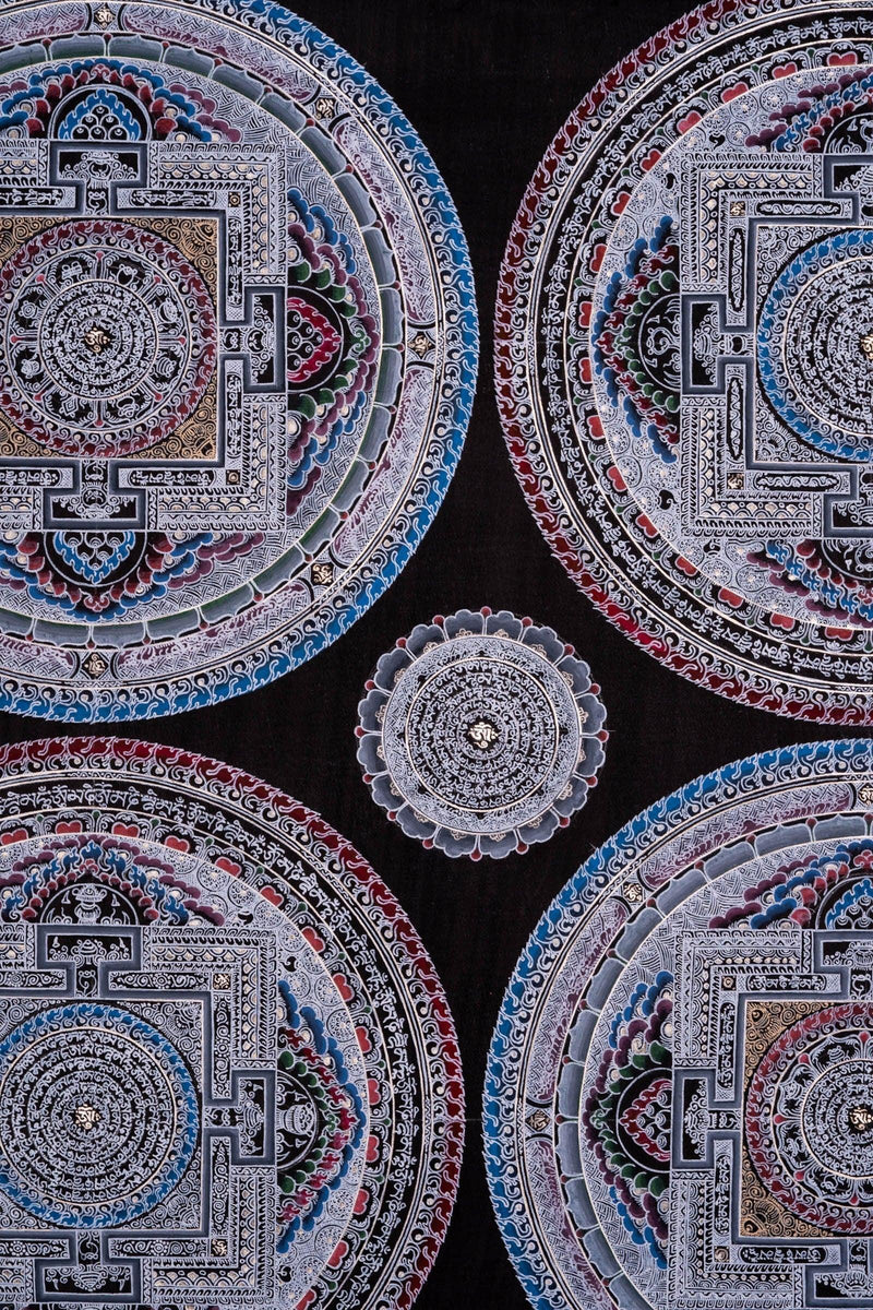 Five Mandala Thangka Painting