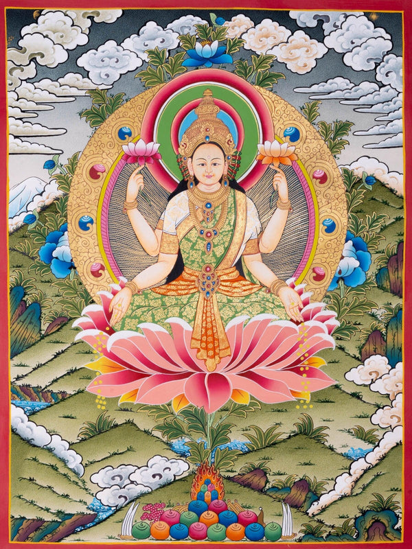 Laxmi Thangka Painting