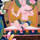 Bajradhara with Shakti Thangka Painting - Himalayas Shop
