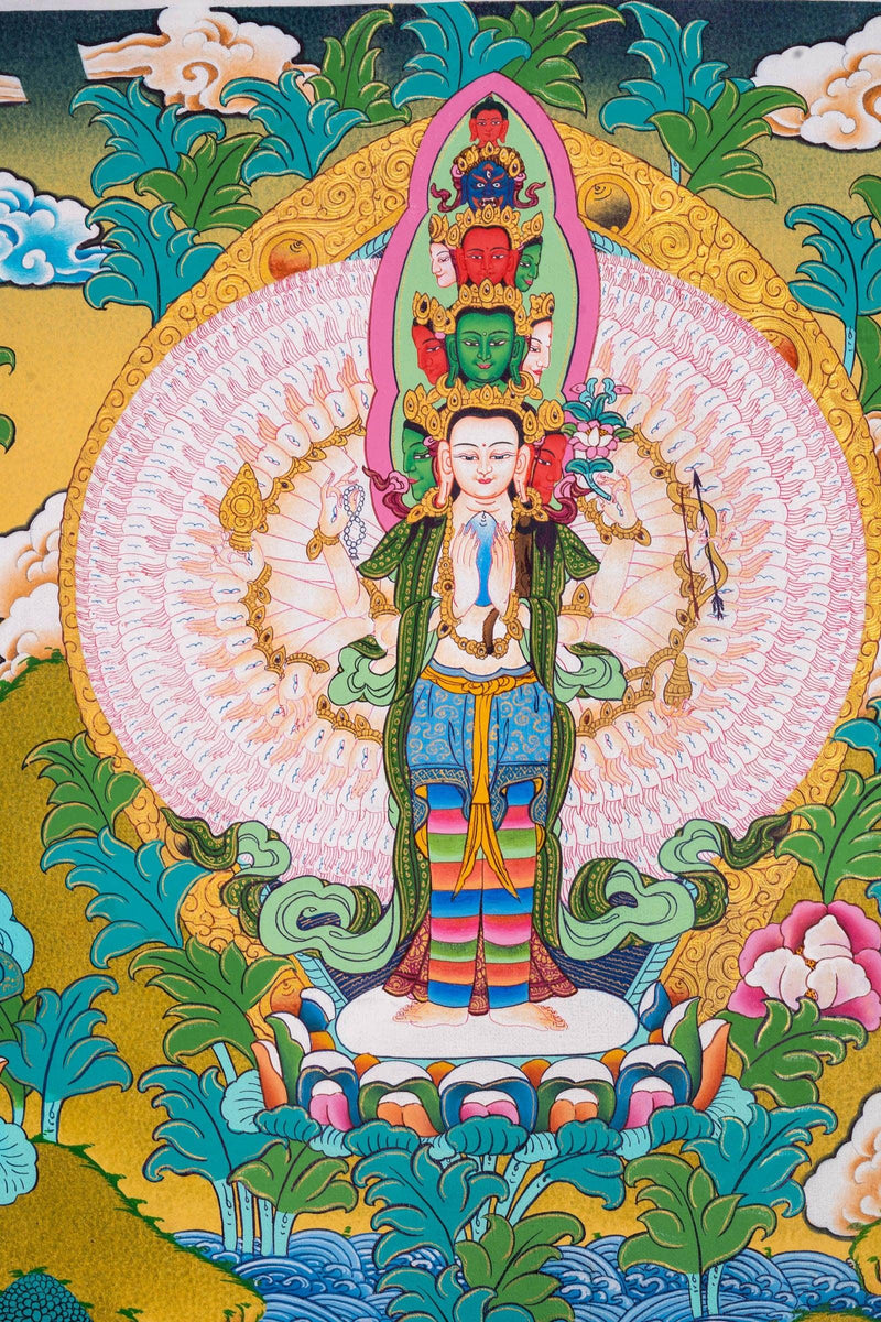 Thangka Painting Three Great Bodhisattvas