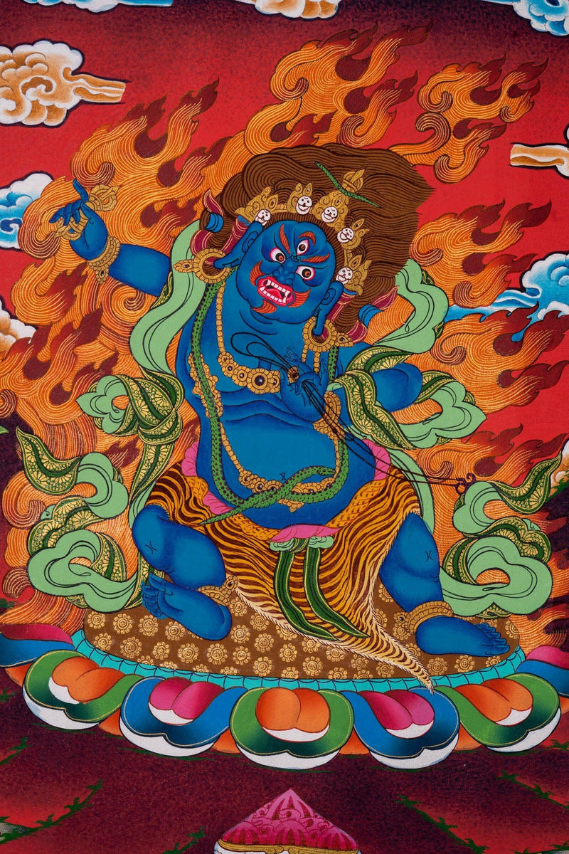 Three Great Bodhisattva Thangka Painting