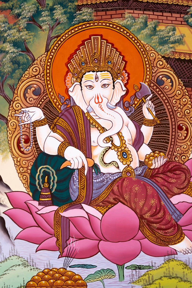 Shree Ganesh Thangka Painting