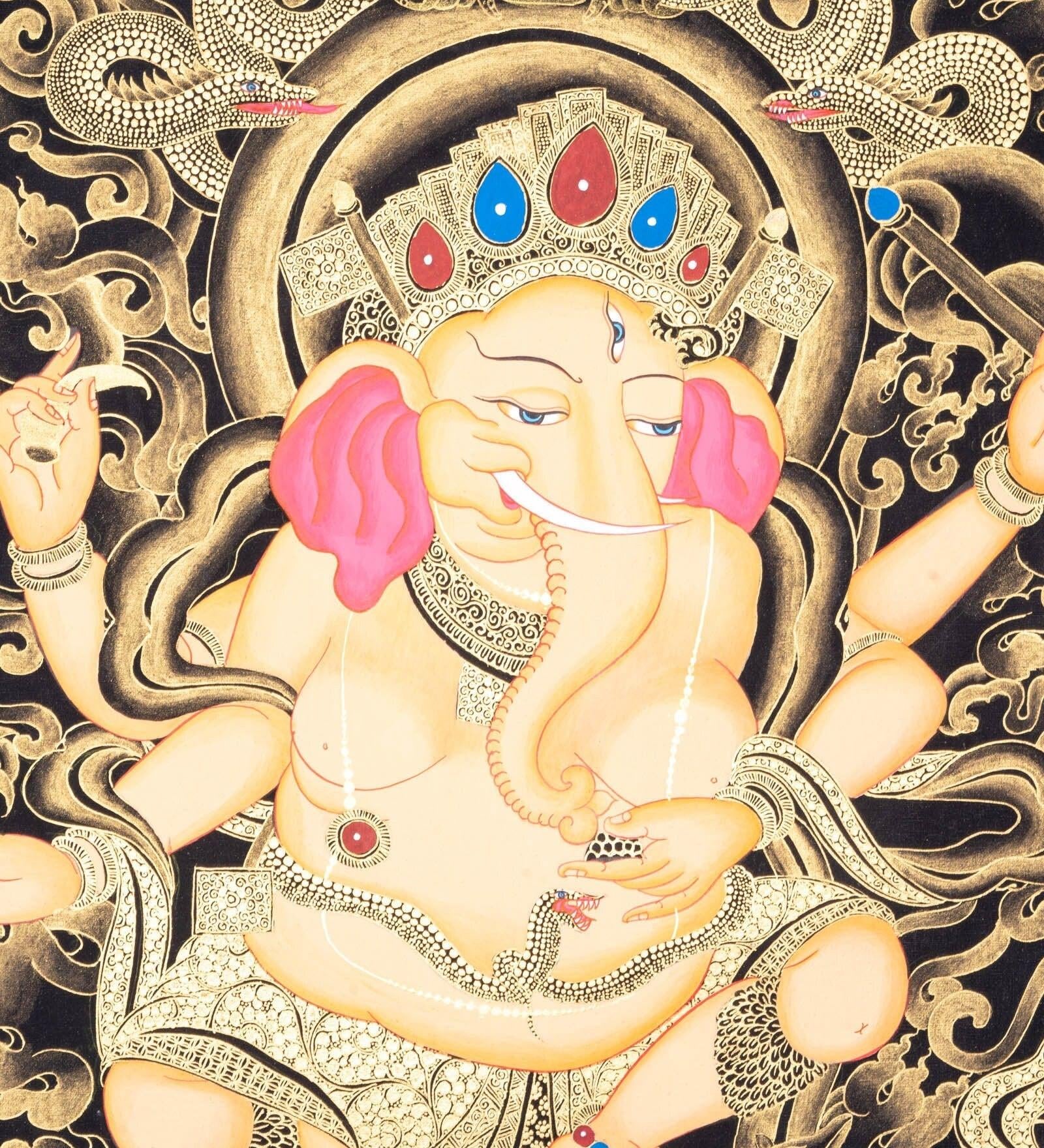 Thangka Painting of Shri Ganesh