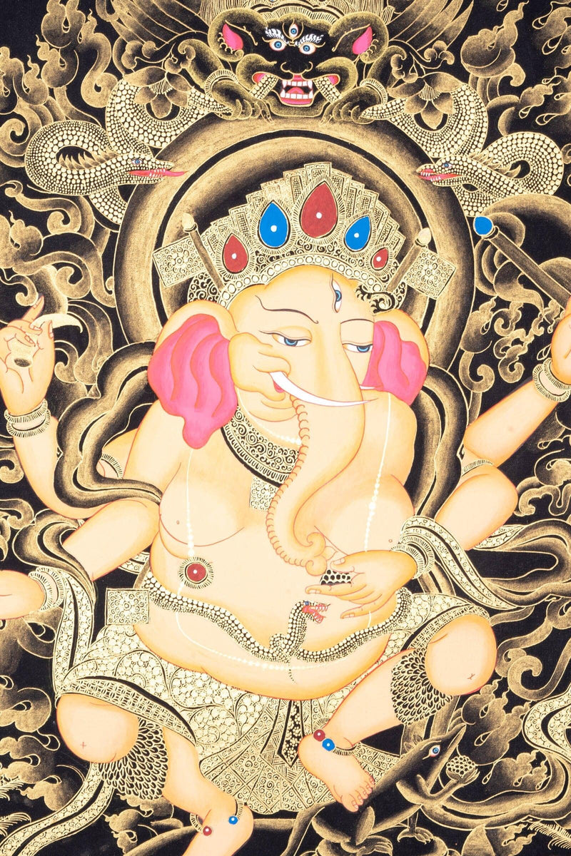 Thangka Painting of Shri Ganesh