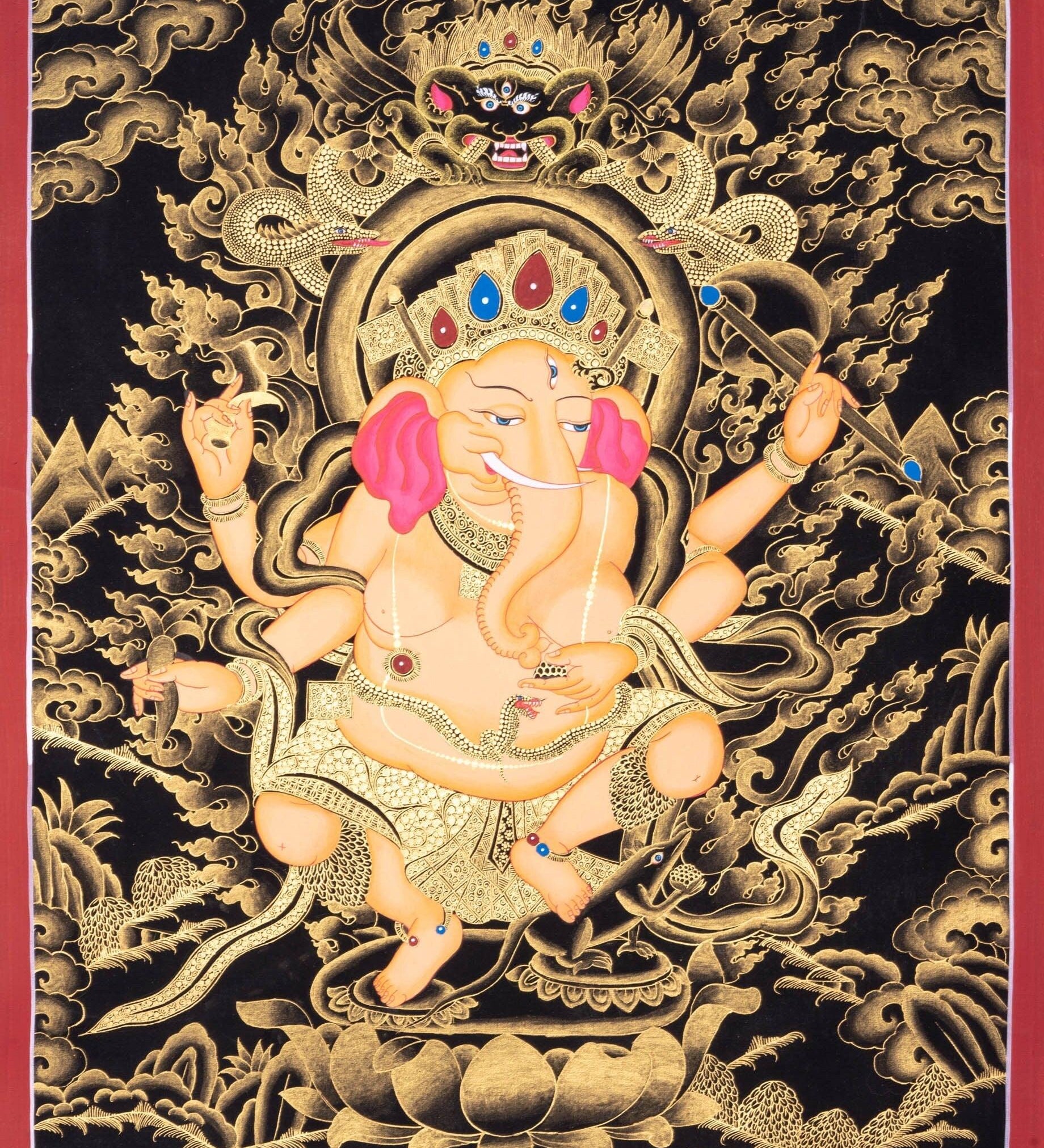 Thangka Painting of Shri Ganesh
