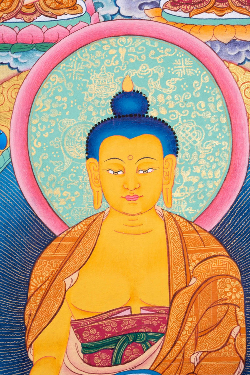 Thangka Painting of Shakyamuni Buddha with 35 buddhas - Himalayas Shop