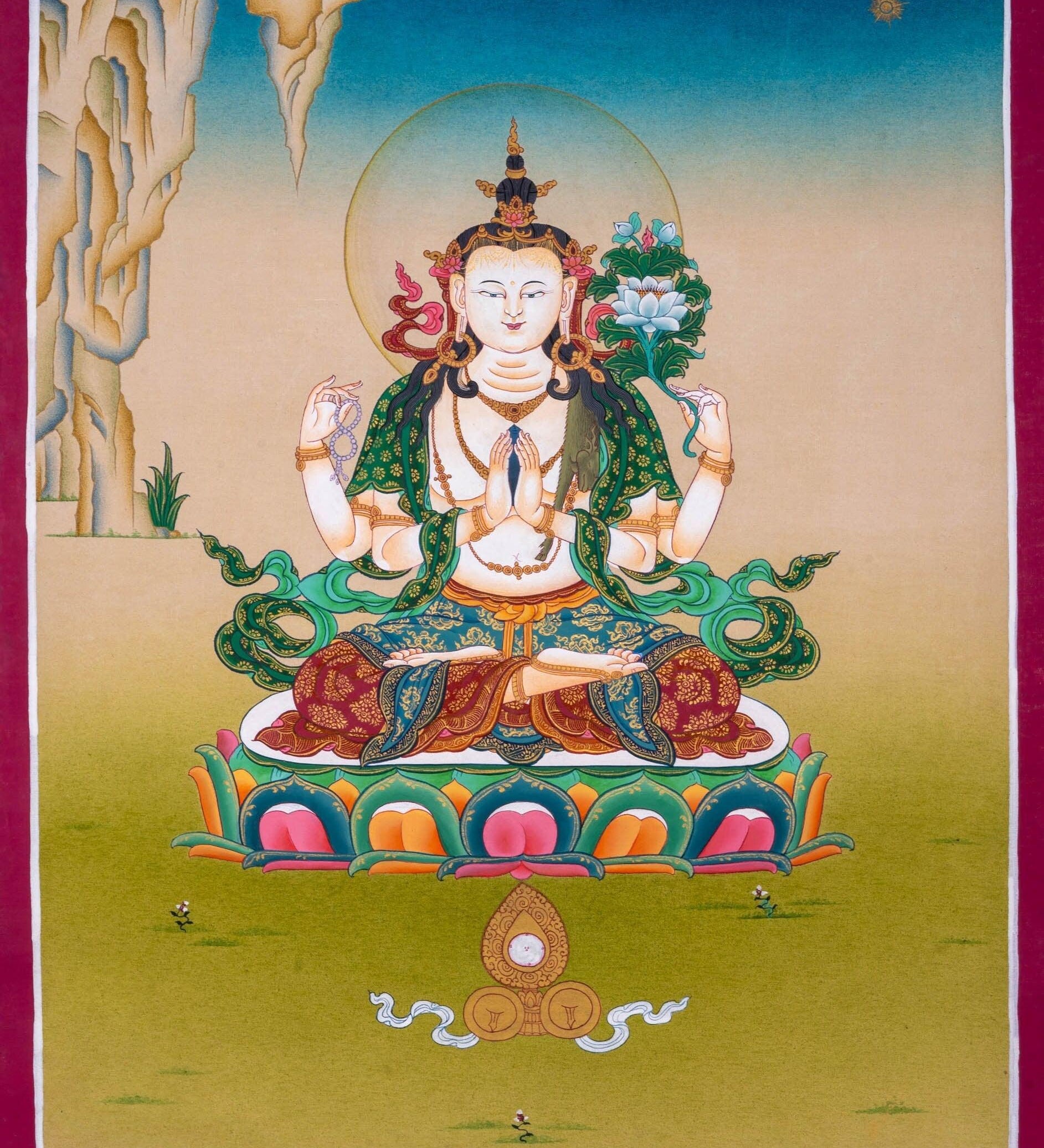 Hand Painting of Chenrezig