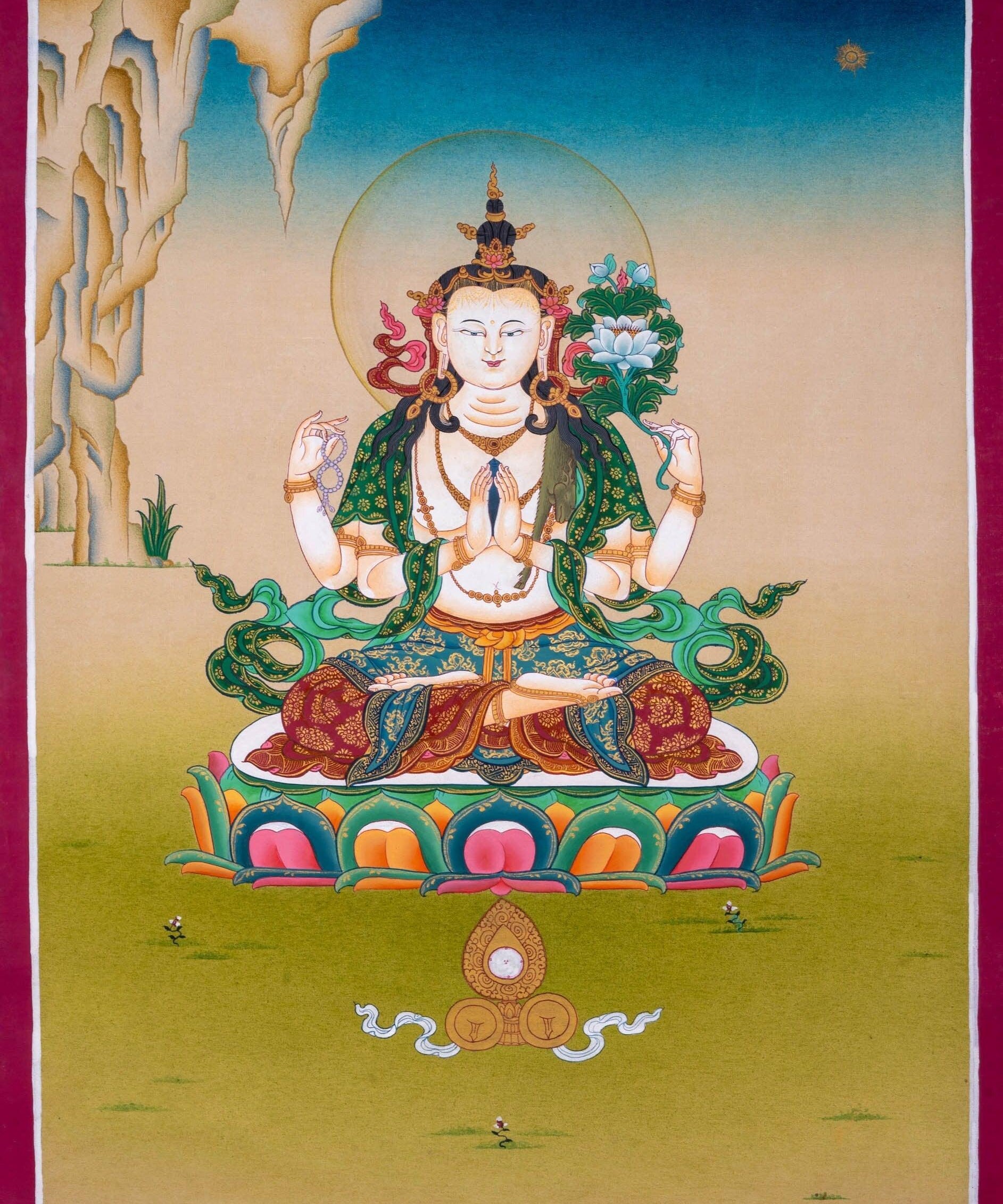 Hand Painting of Chenrezig