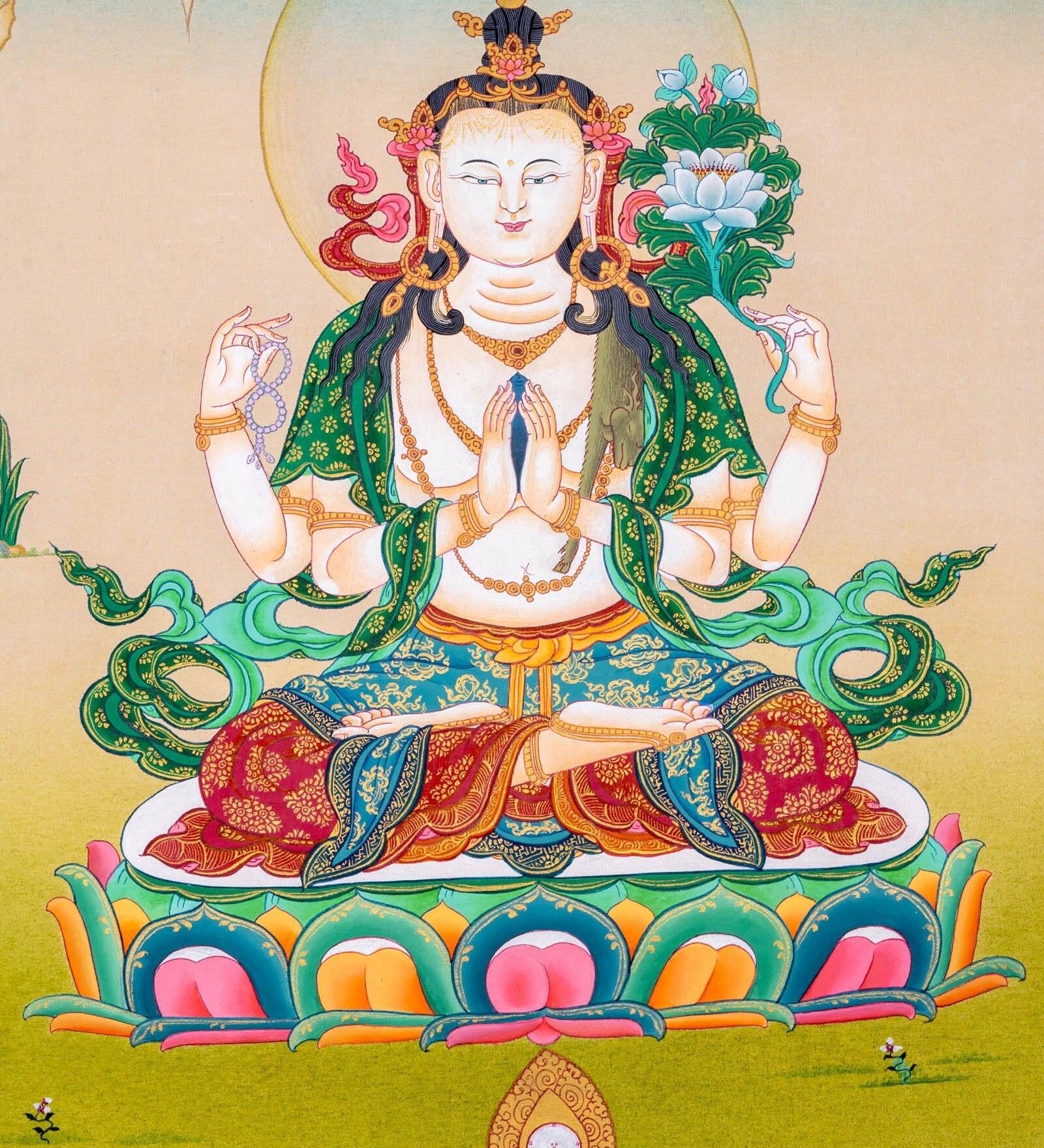 Hand Painting of Chenrezig