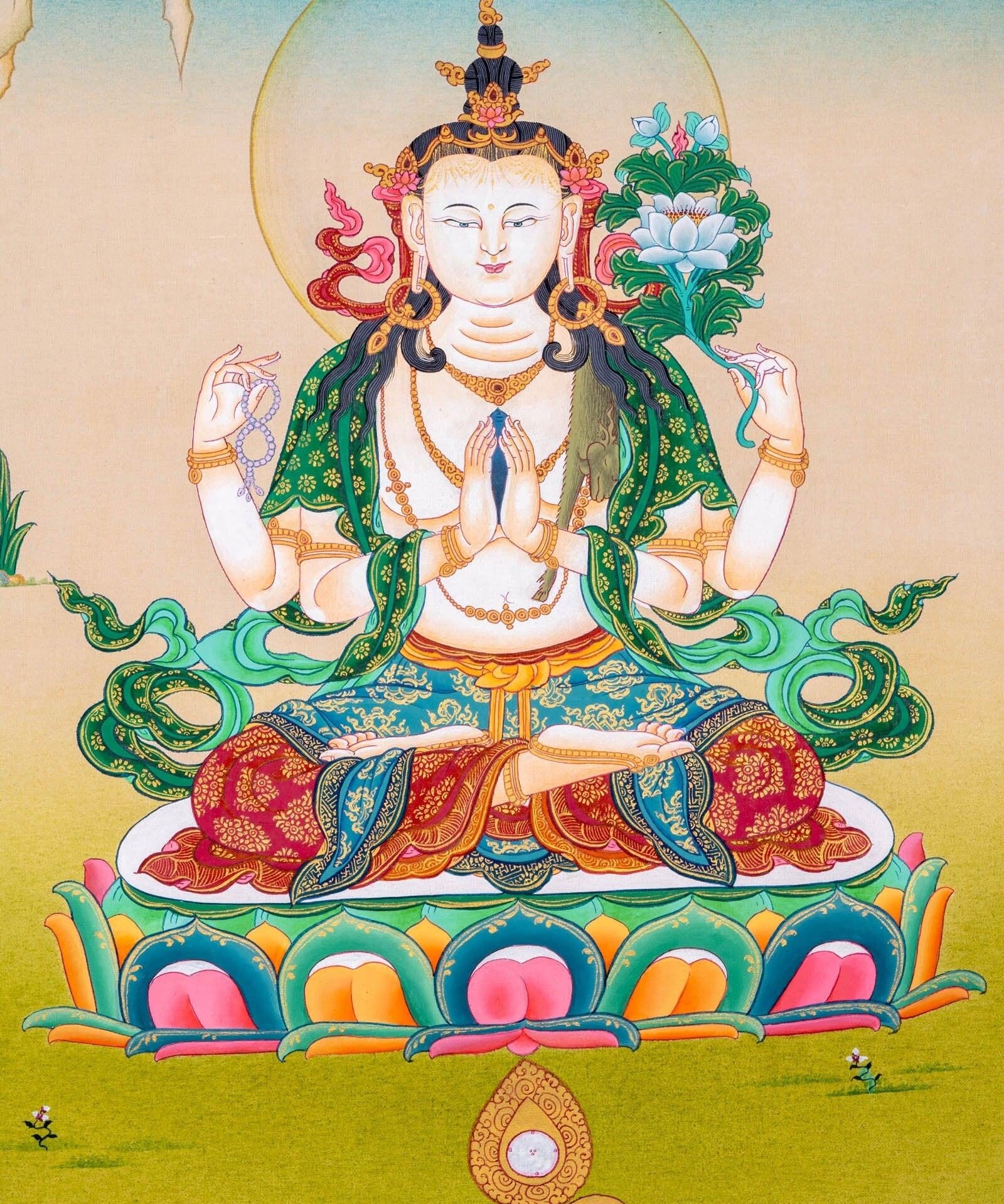 Hand Painting of Chenrezig
