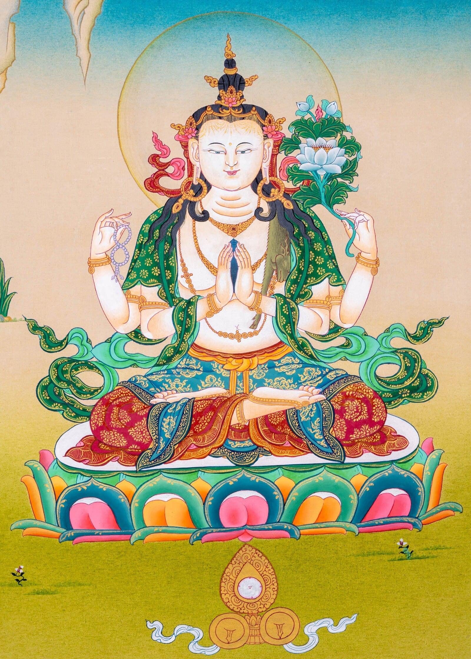 Hand Painting of Chenrezig