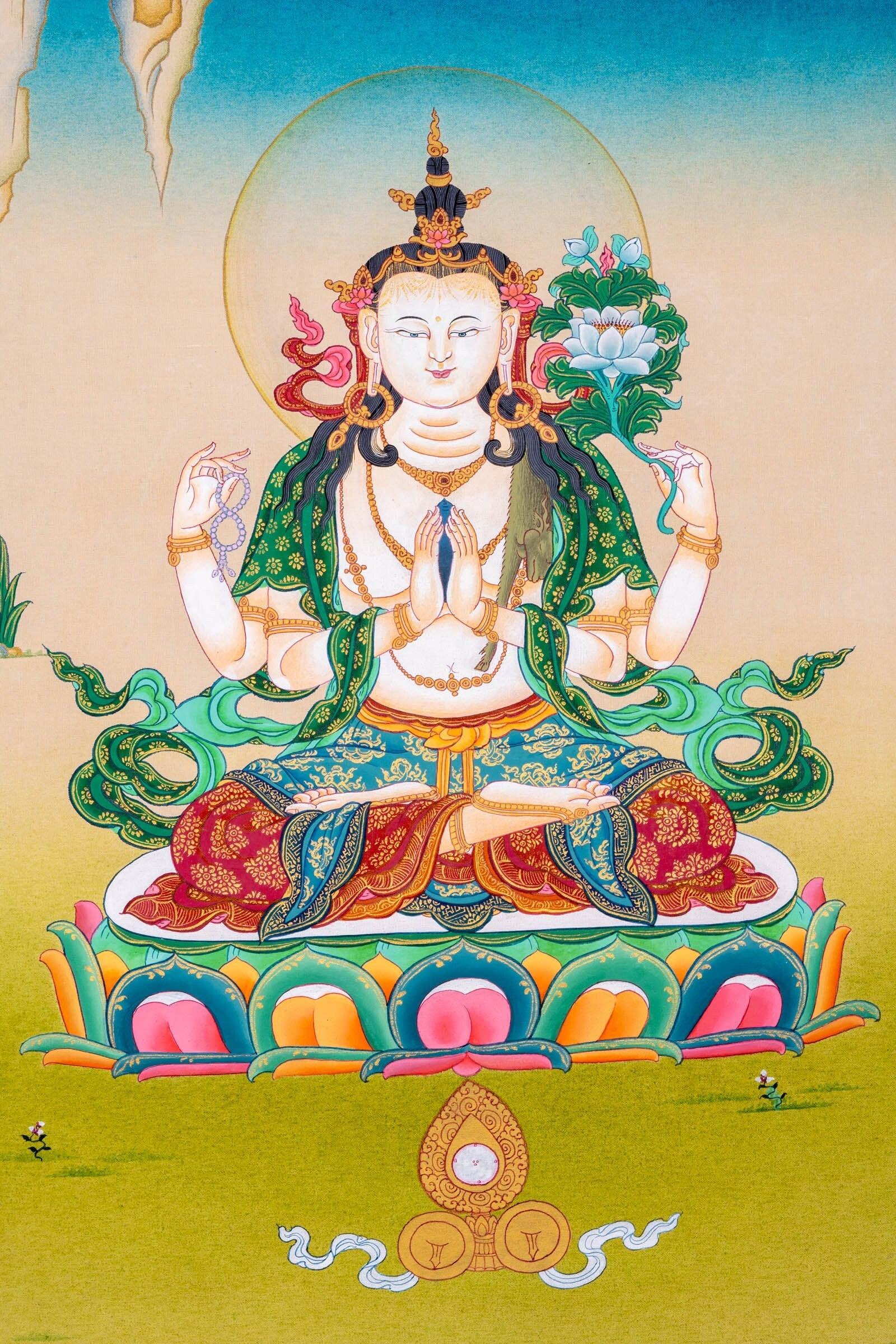Hand Painting of Chenrezig